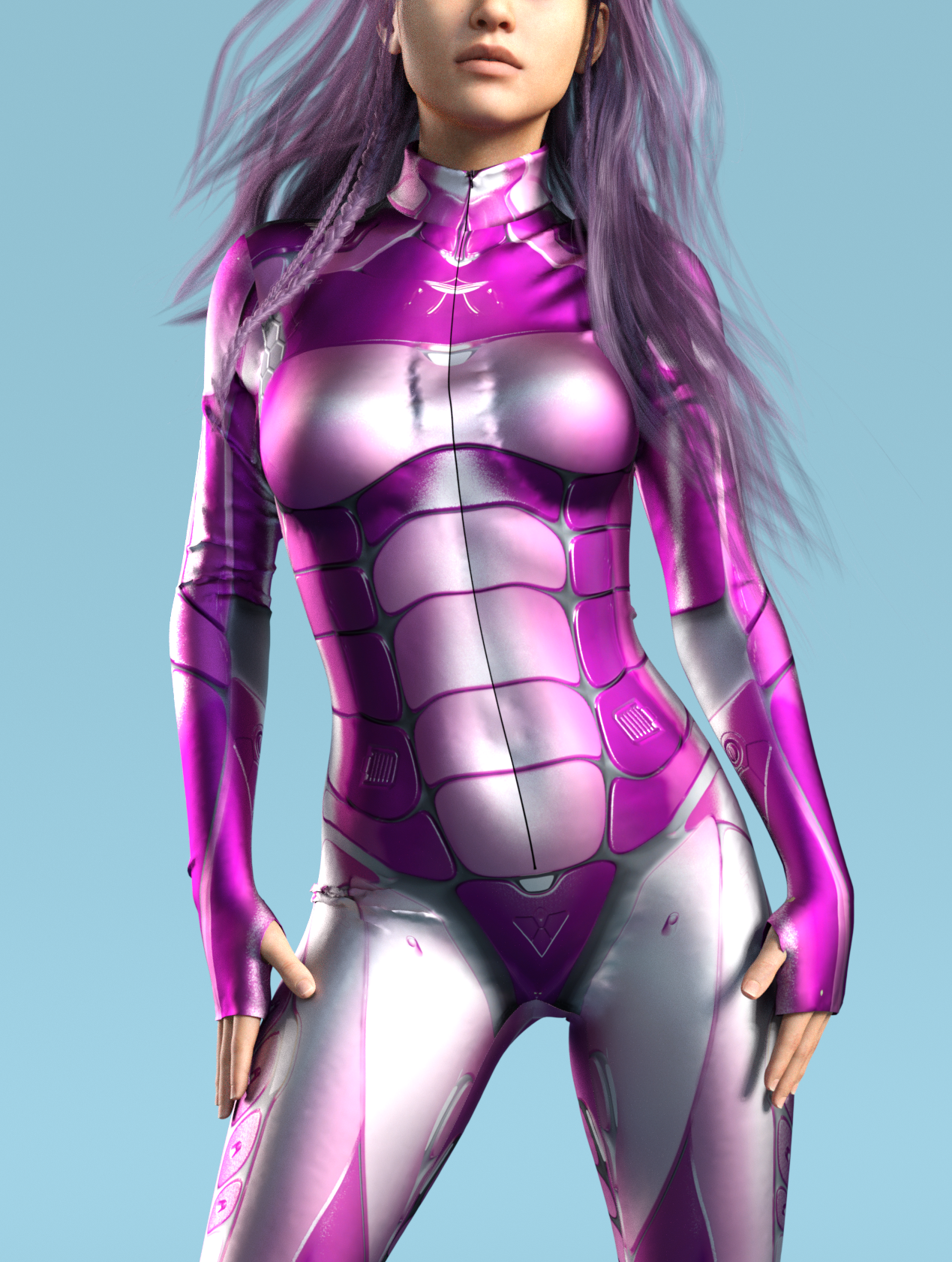 Justice Bot Pink Costume 1