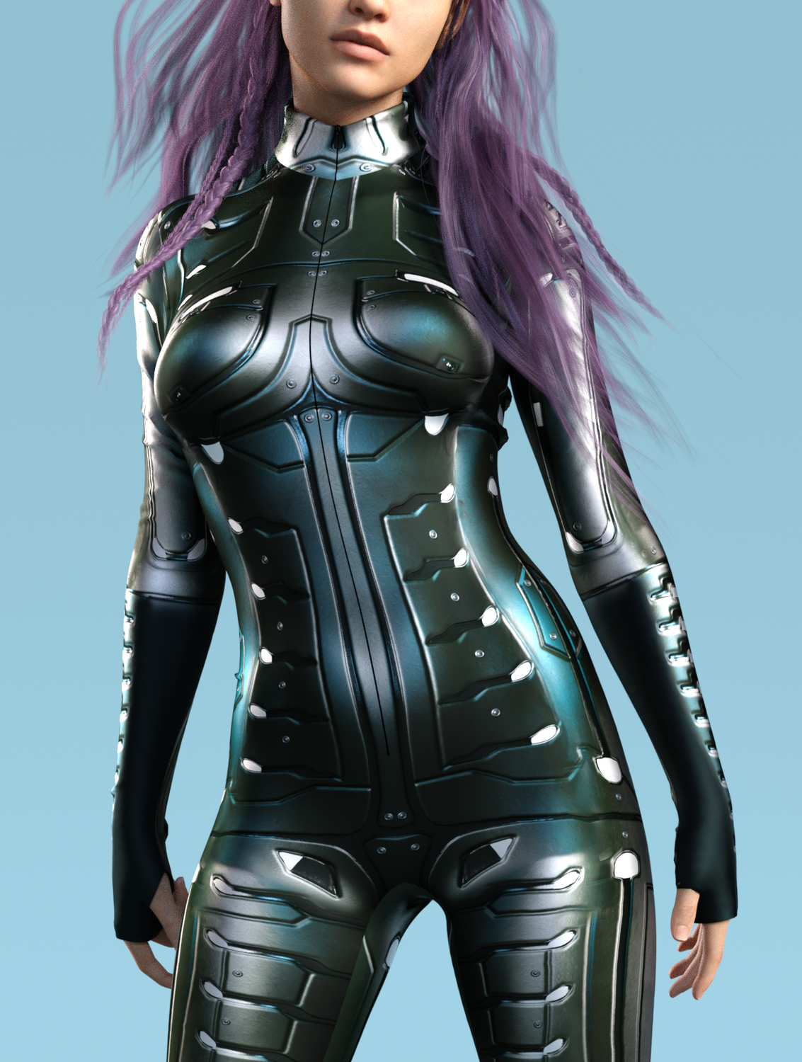 Invader Skin Grey Costume