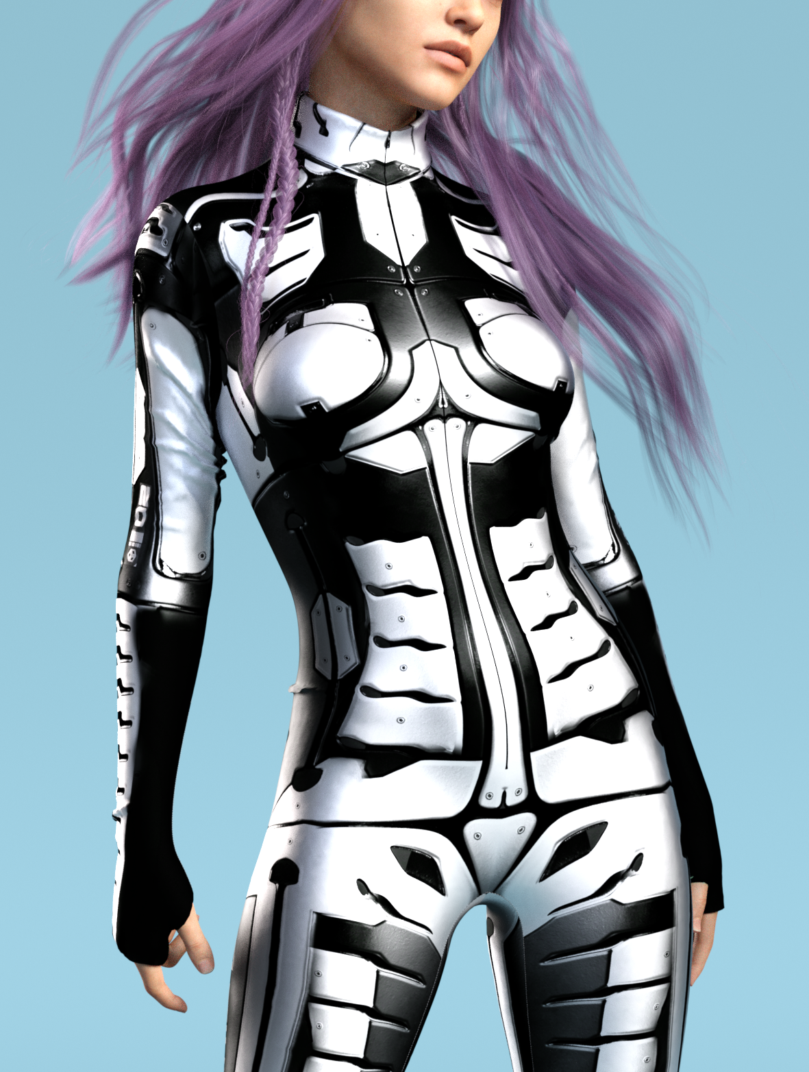 Invader Skin BnW Costume 1
