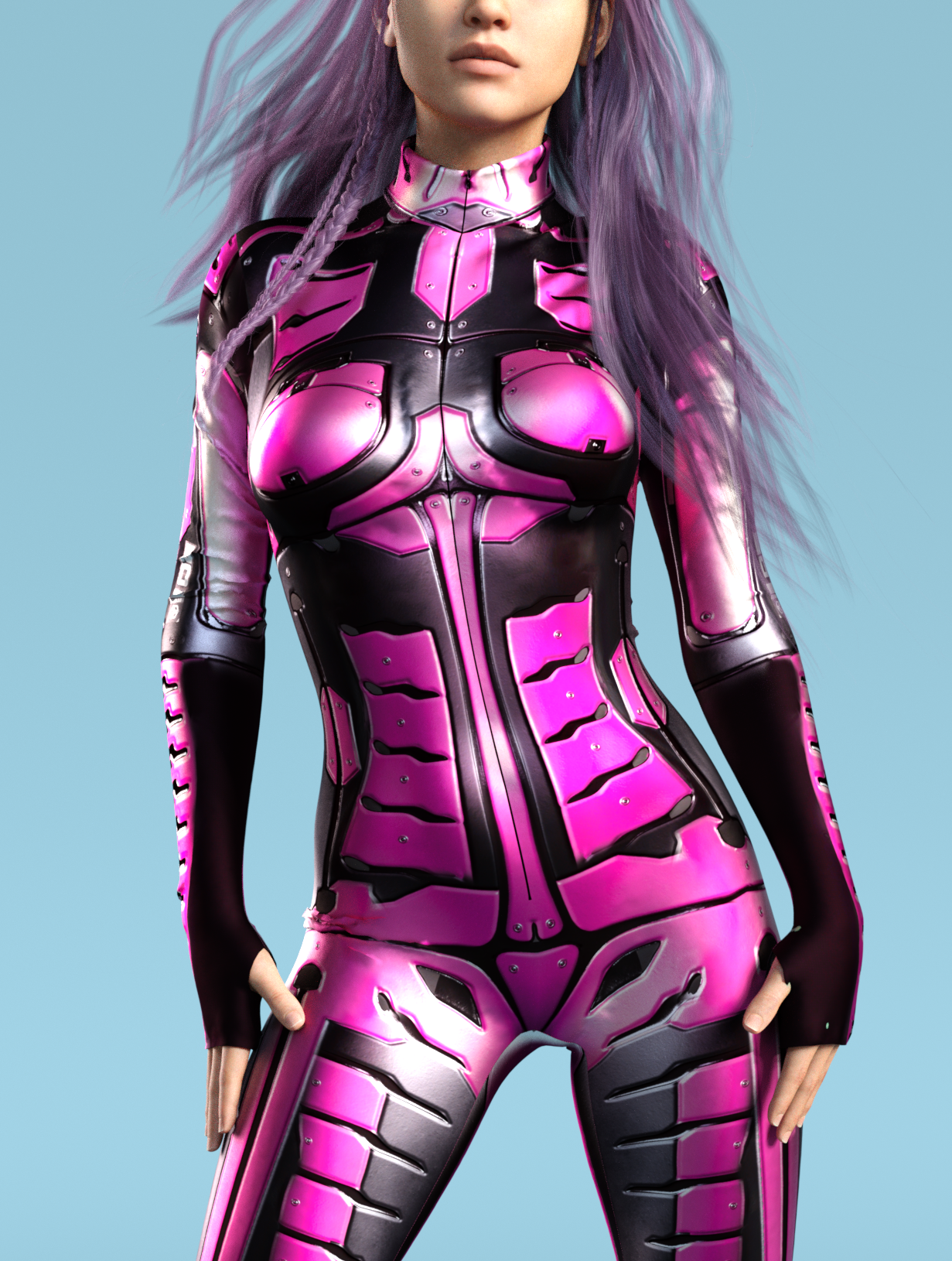 Invader Skin Magenta Costume 1