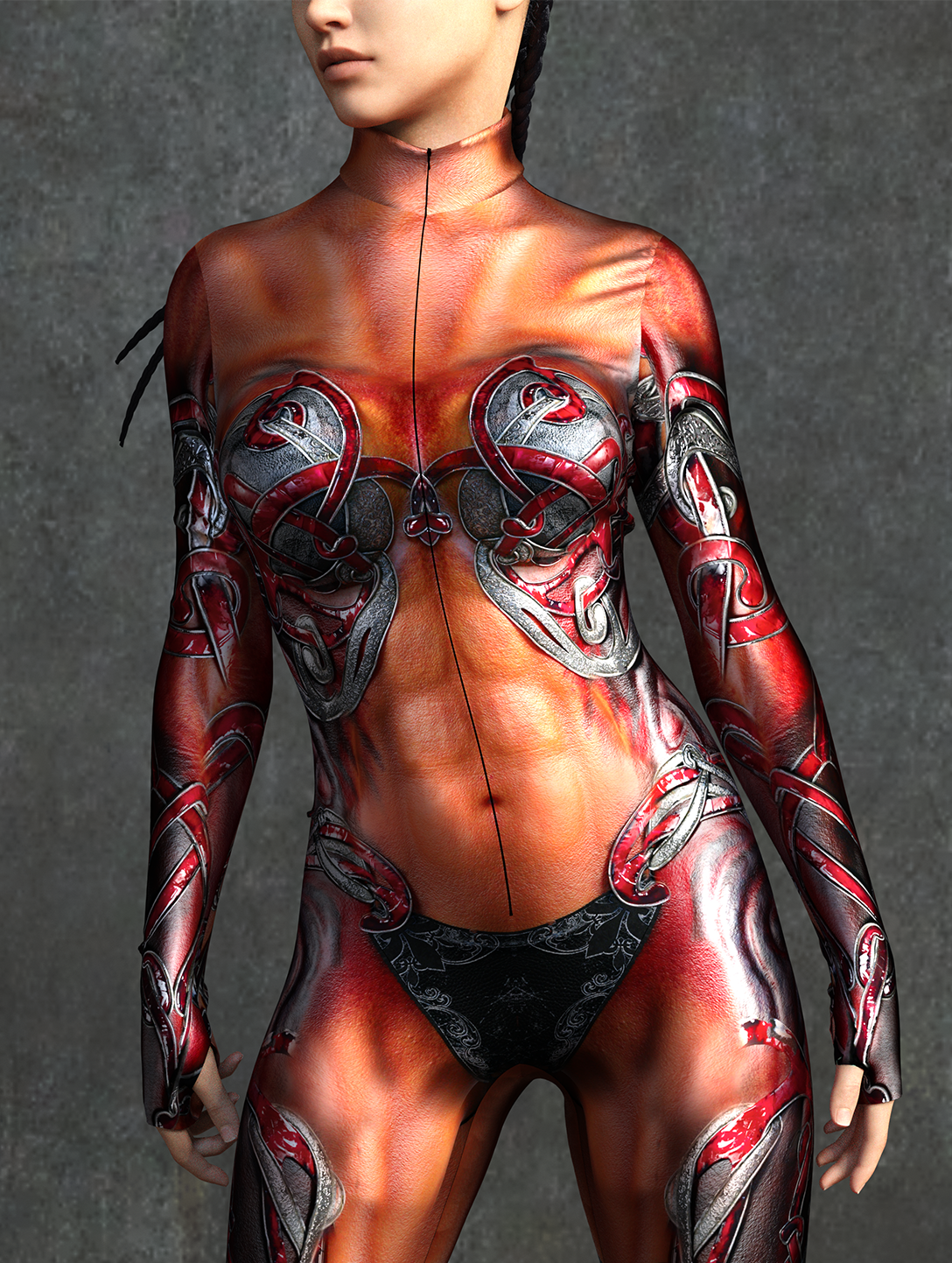 Crimson Hell Demon Costume 7