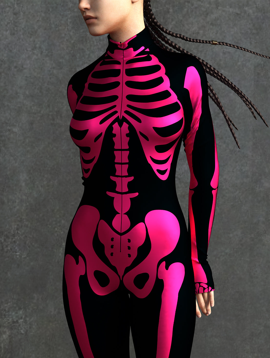 Red Bossy Skeleton Costume 1