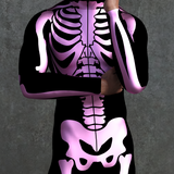 Pink Bossy Skeleton Male Costume