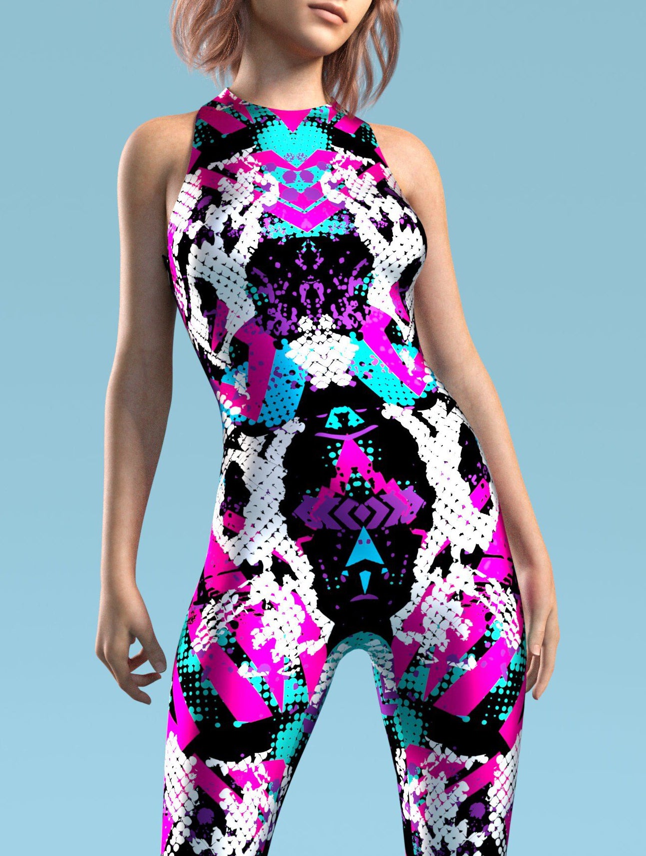 Lizard Pop Art Active Catsuit 1