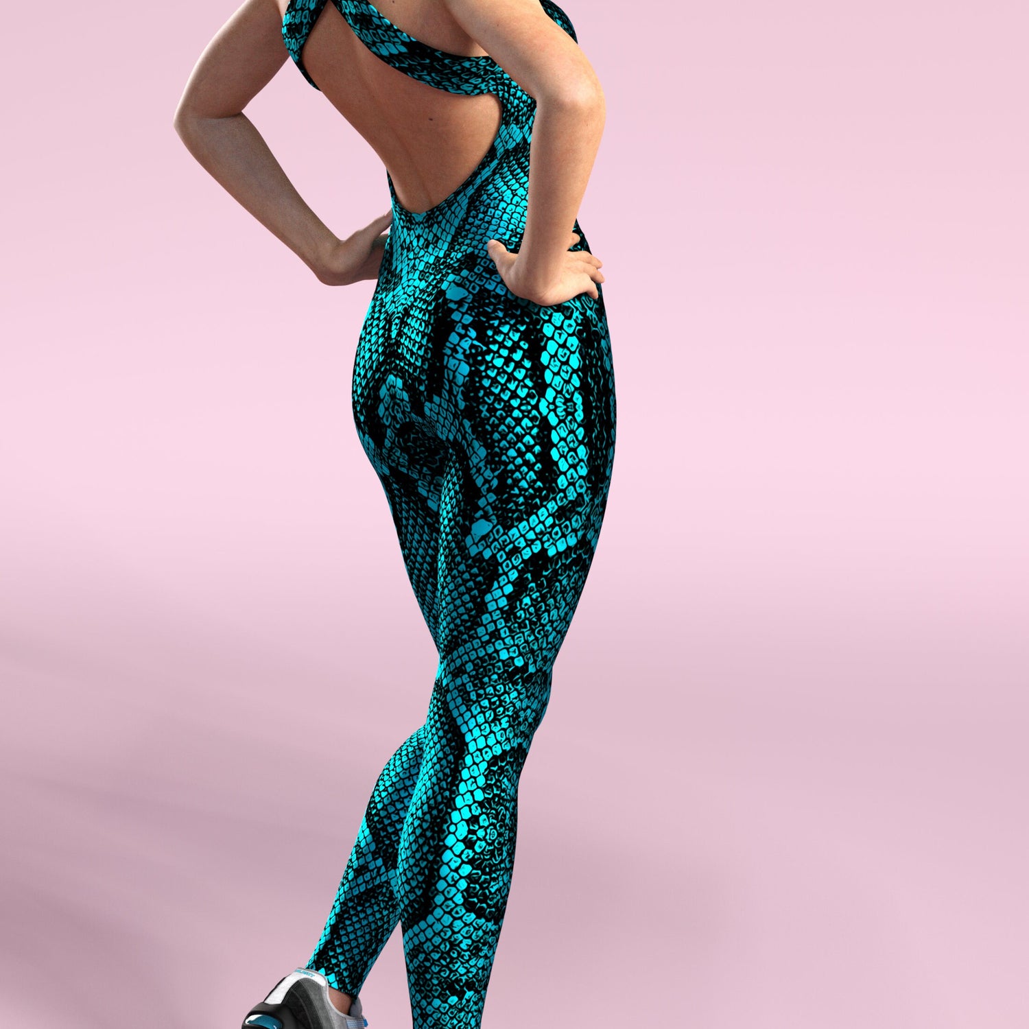 Blue Shananagans Active Catsuit Lycra