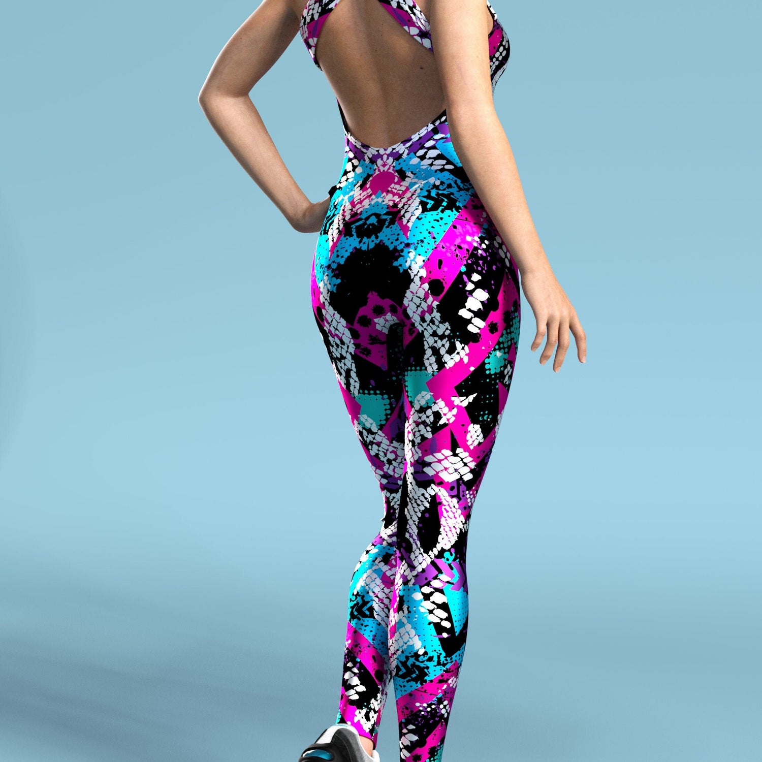 Lizard Pop Art Active Catsuit 3