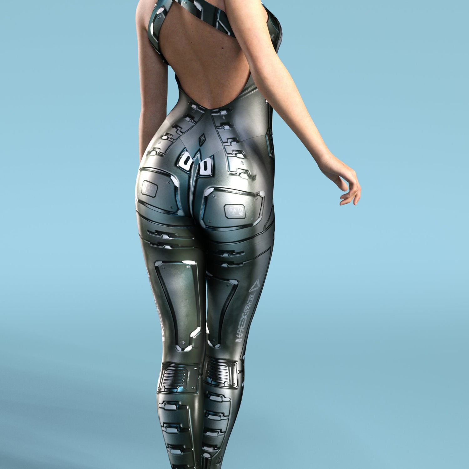 Invader Skin Grey Active Catsuit Cosplay