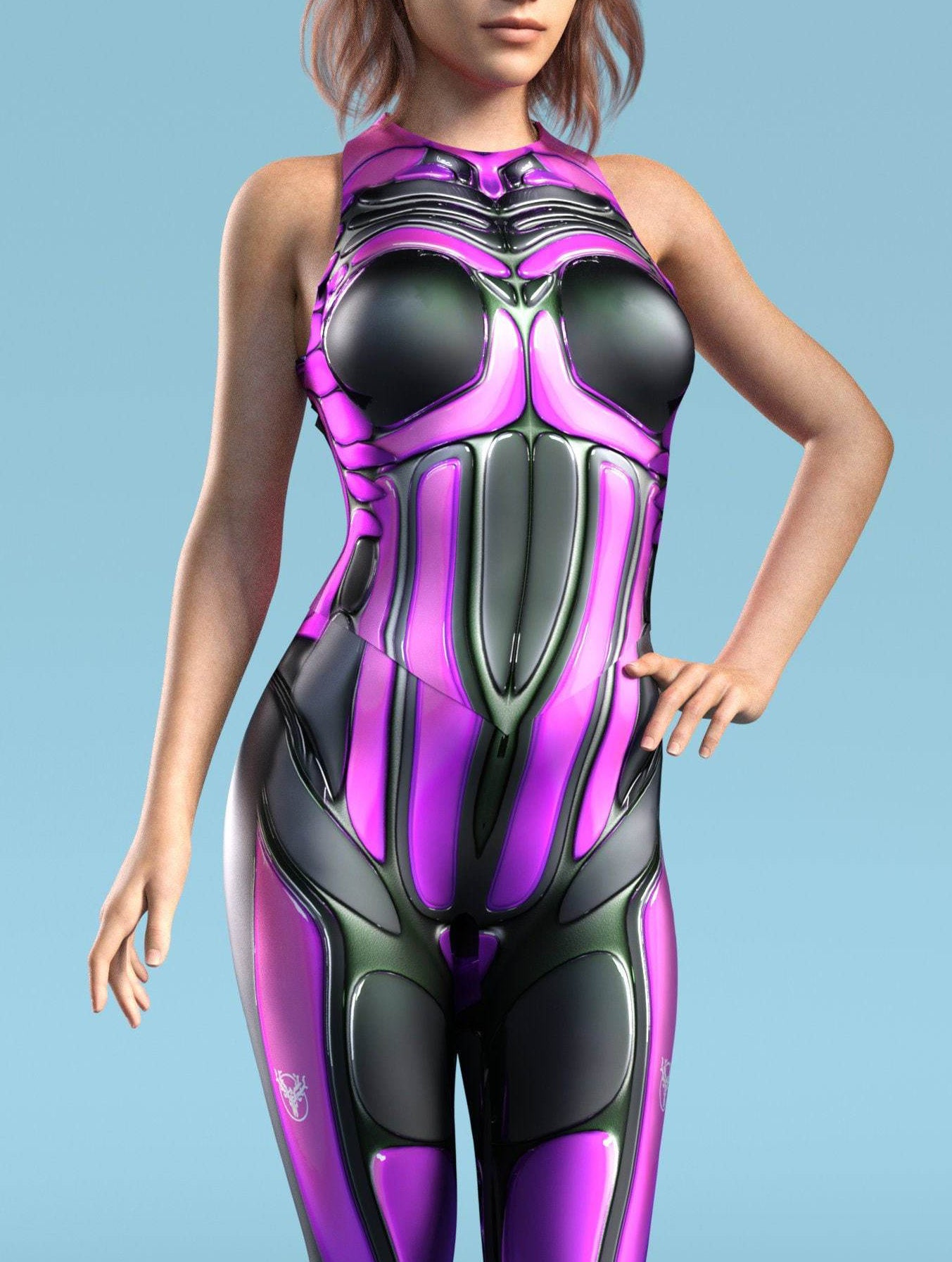 Moon Suit Magenta Active Catsuit 1