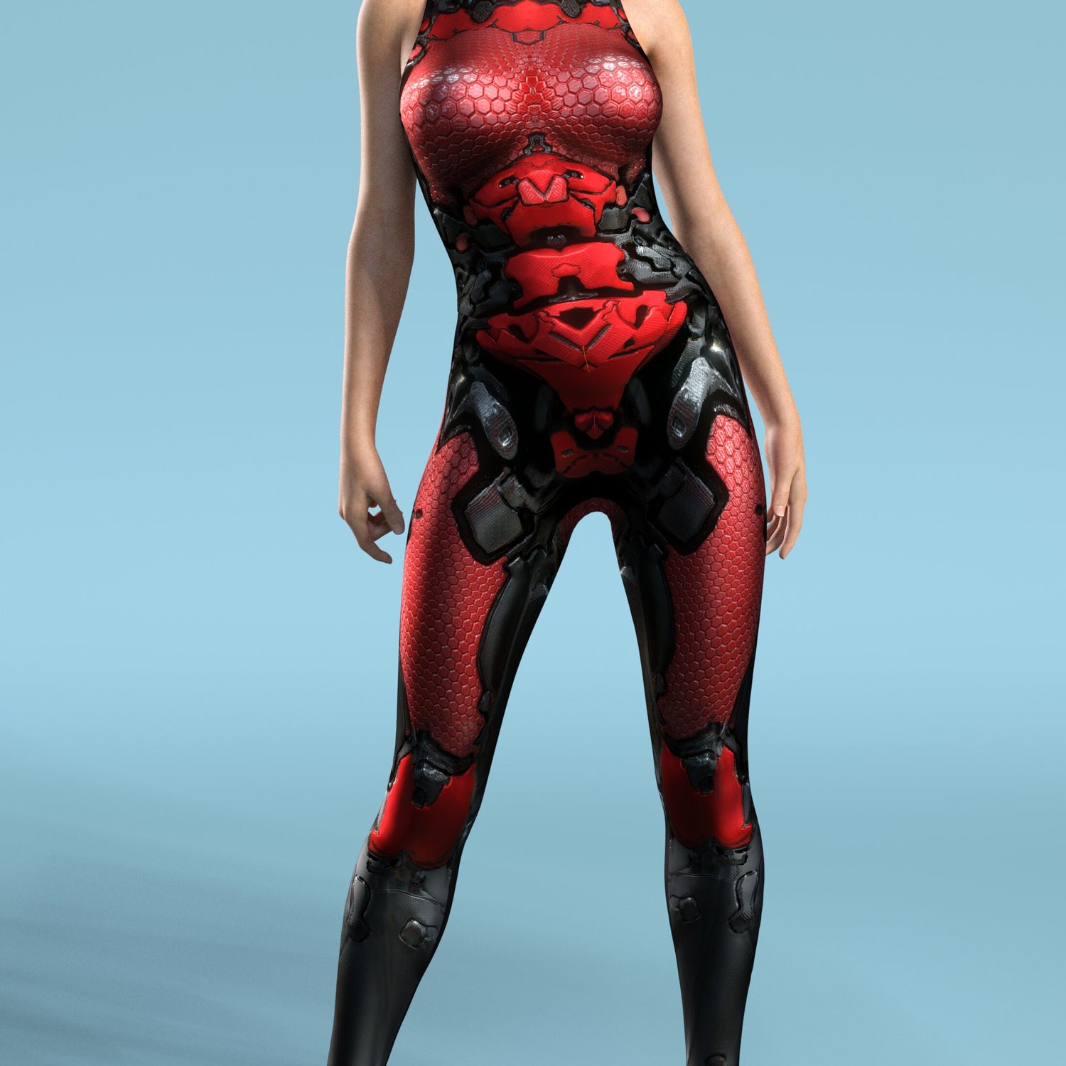 Booty Droid Active Catsuit Red