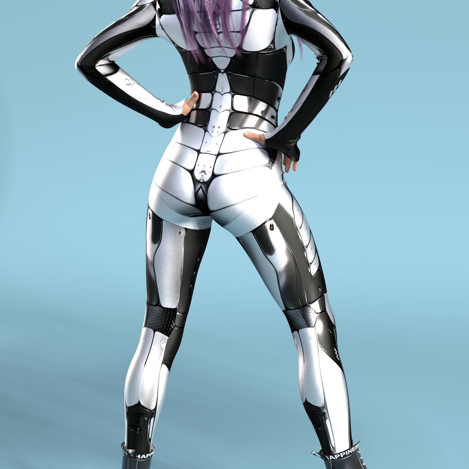 Justice Bot BnW Costume 3
