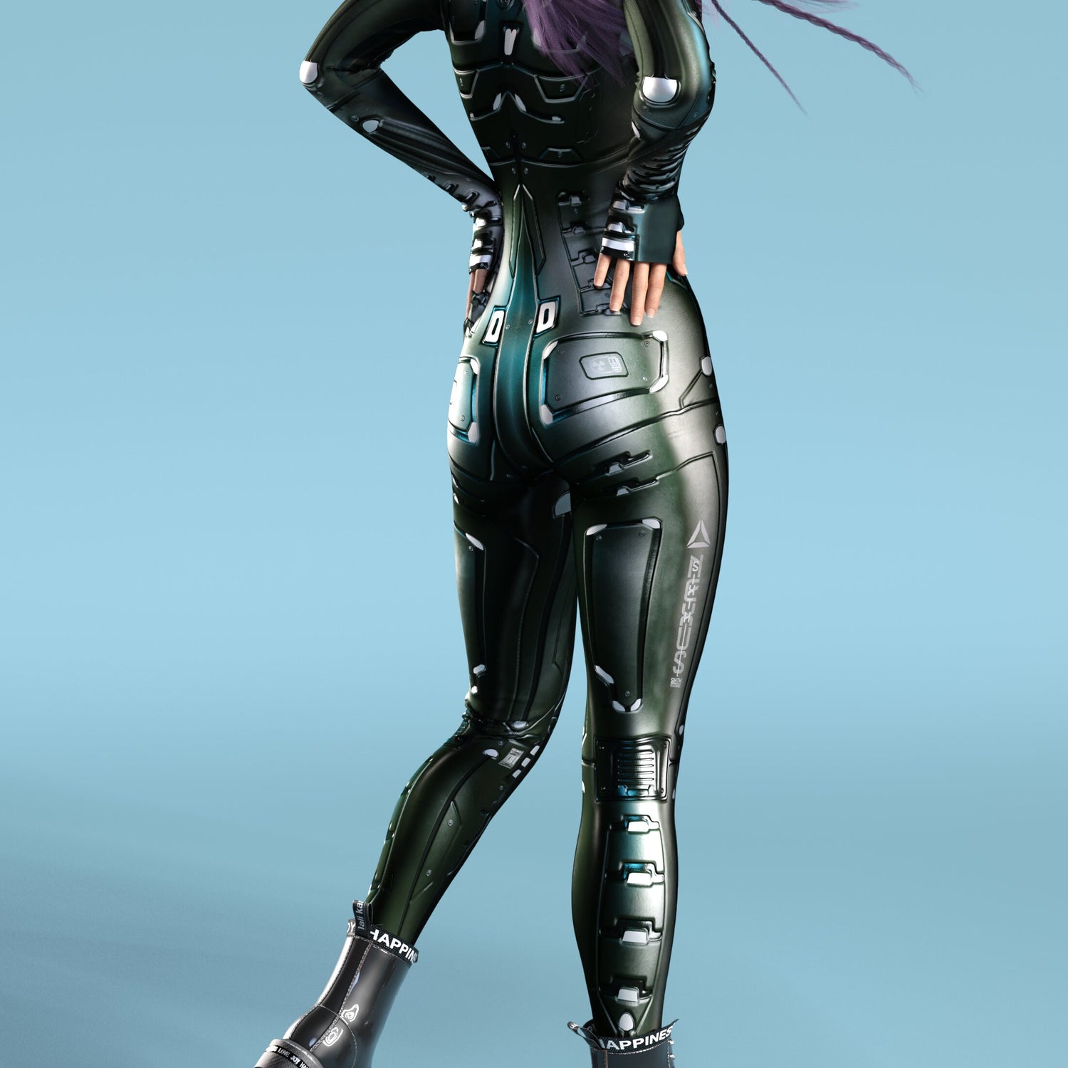 Women Invader Skin Grey Costume