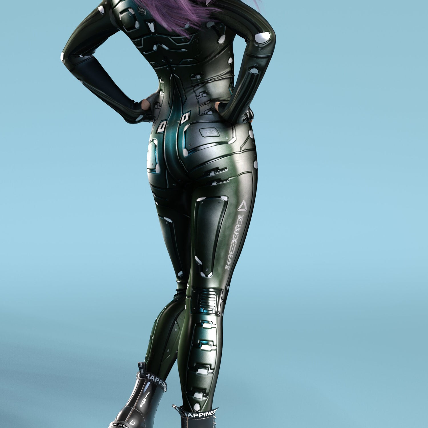 Invader Skin Grey Costume Lycra