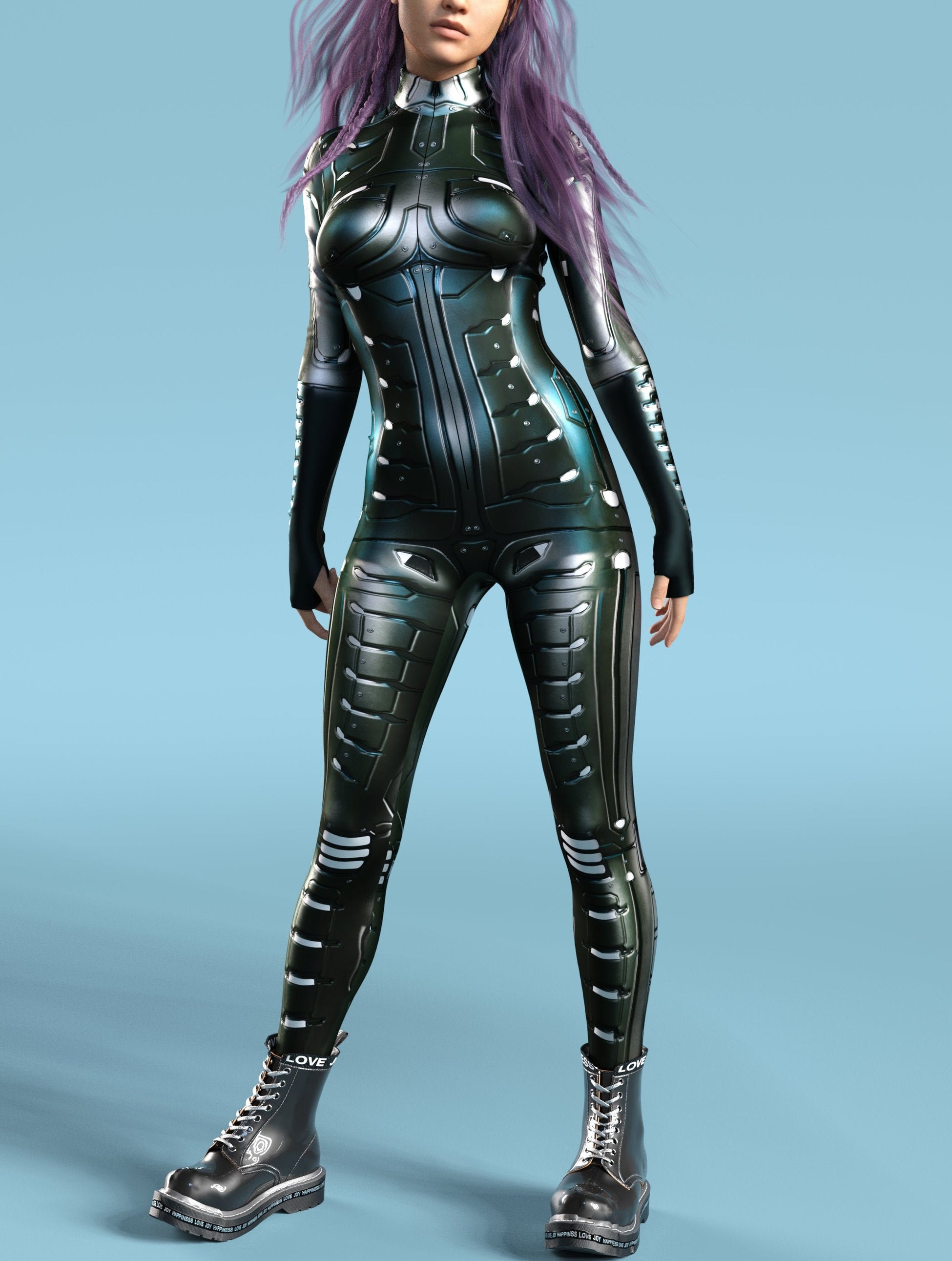 Invader Skin Grey Costume 2