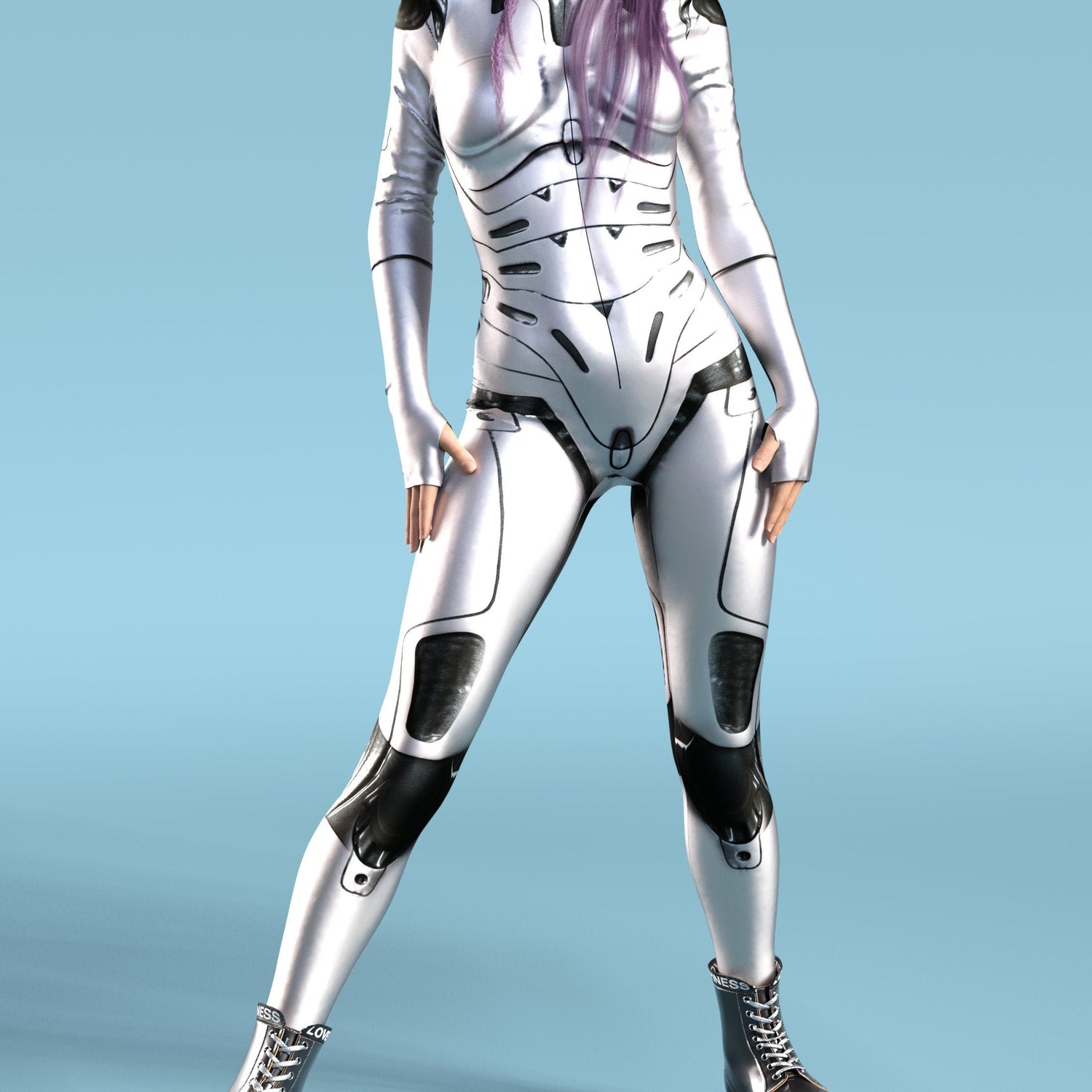 Artificial Intel Bot Costume Silver