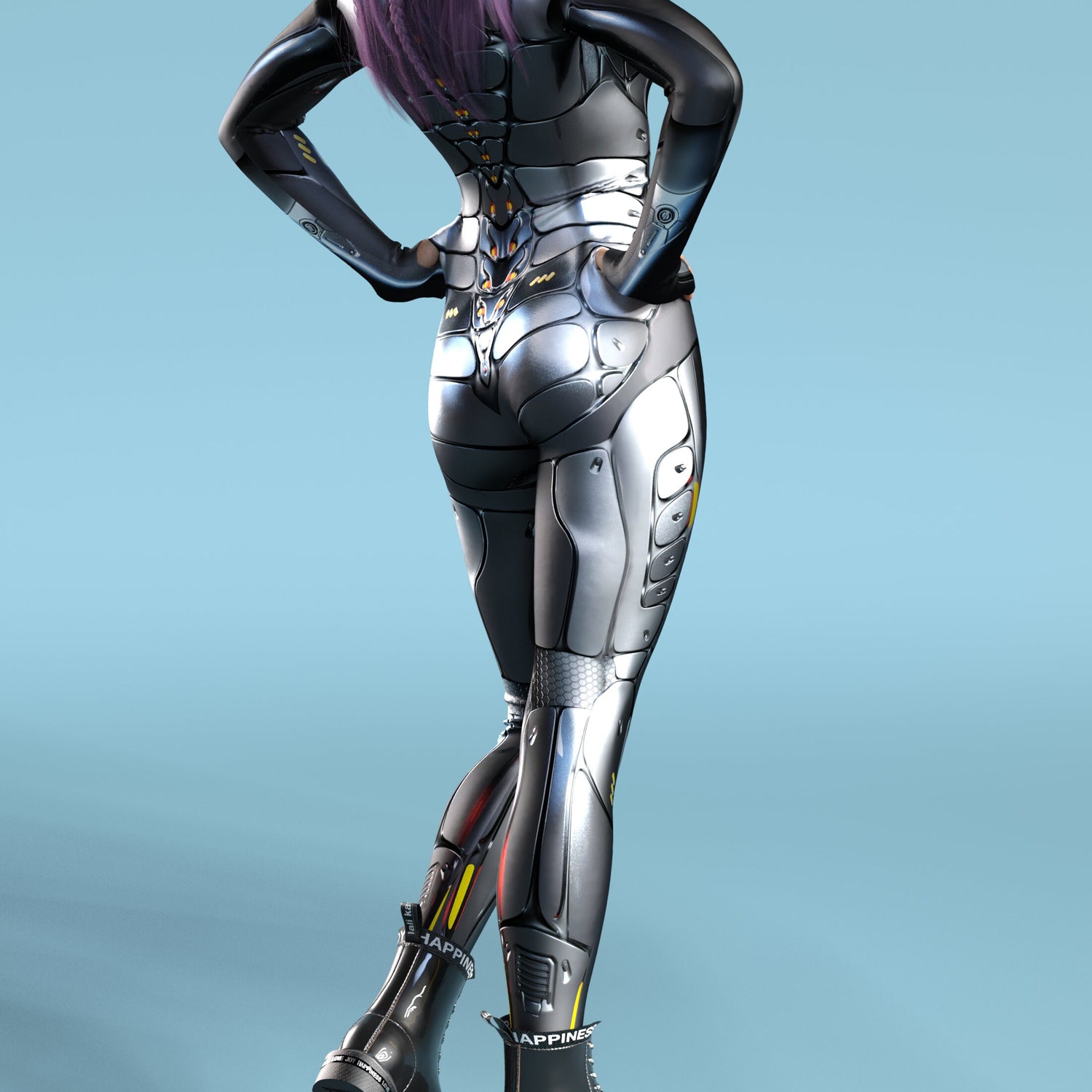 Women Justice Bot Black Costume