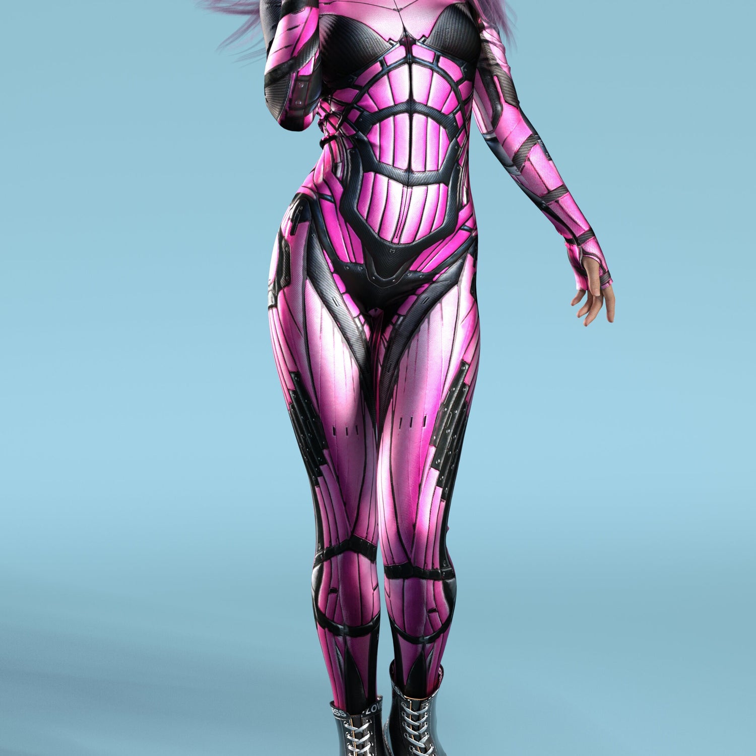 Exosuit Magenta Costume Lycra