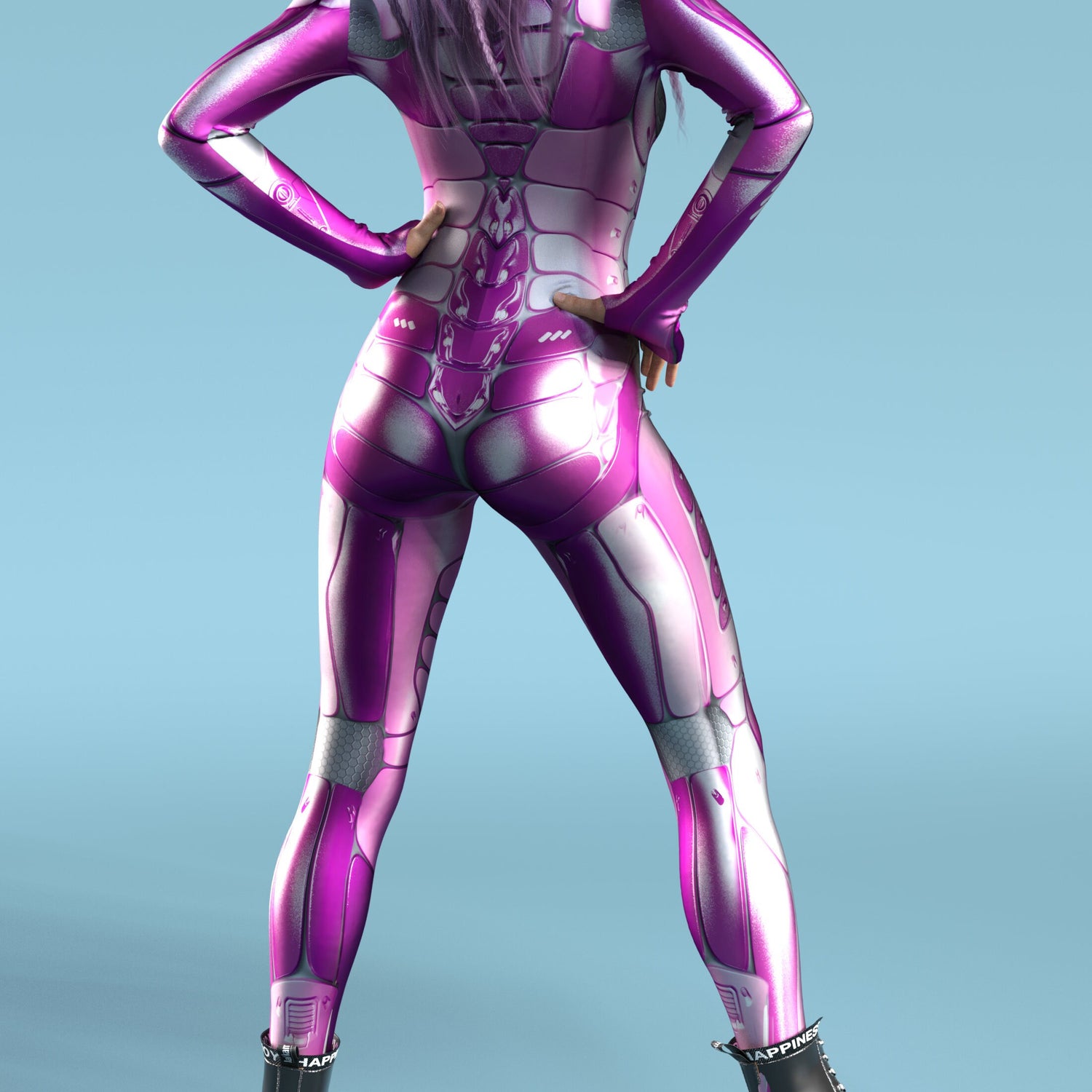Justice Bot Pink Costume 3