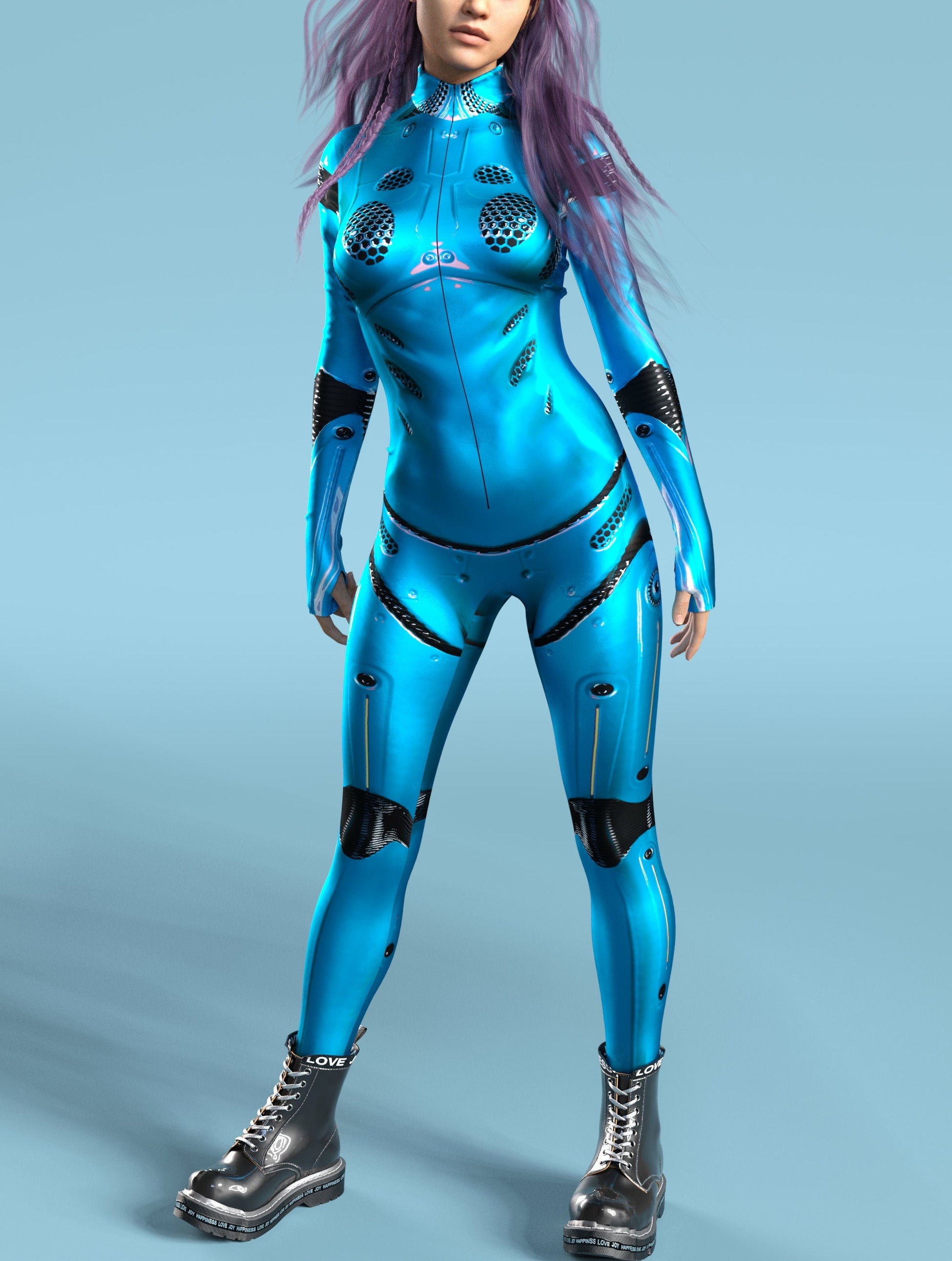 Flux Droid Cyan Costume 2