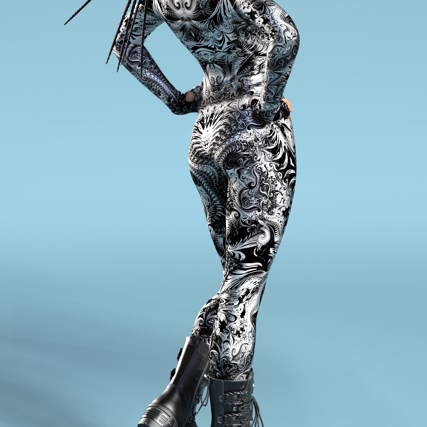 Women Fraktal BnW Costume