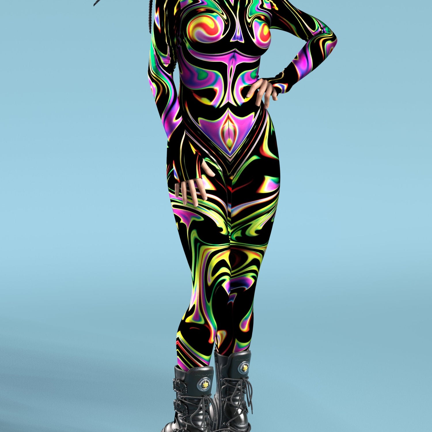 Dark Liquid Costume Black, Green