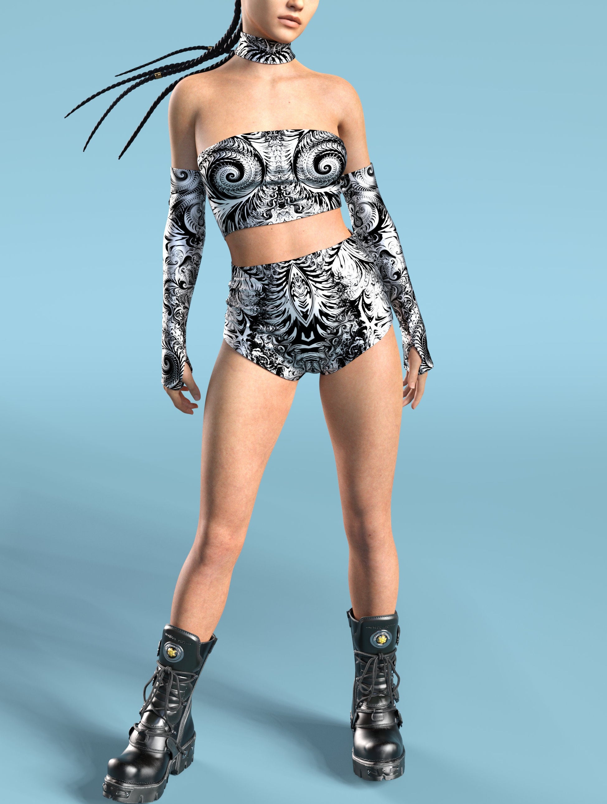 Fraktal BnW Tube Top 1