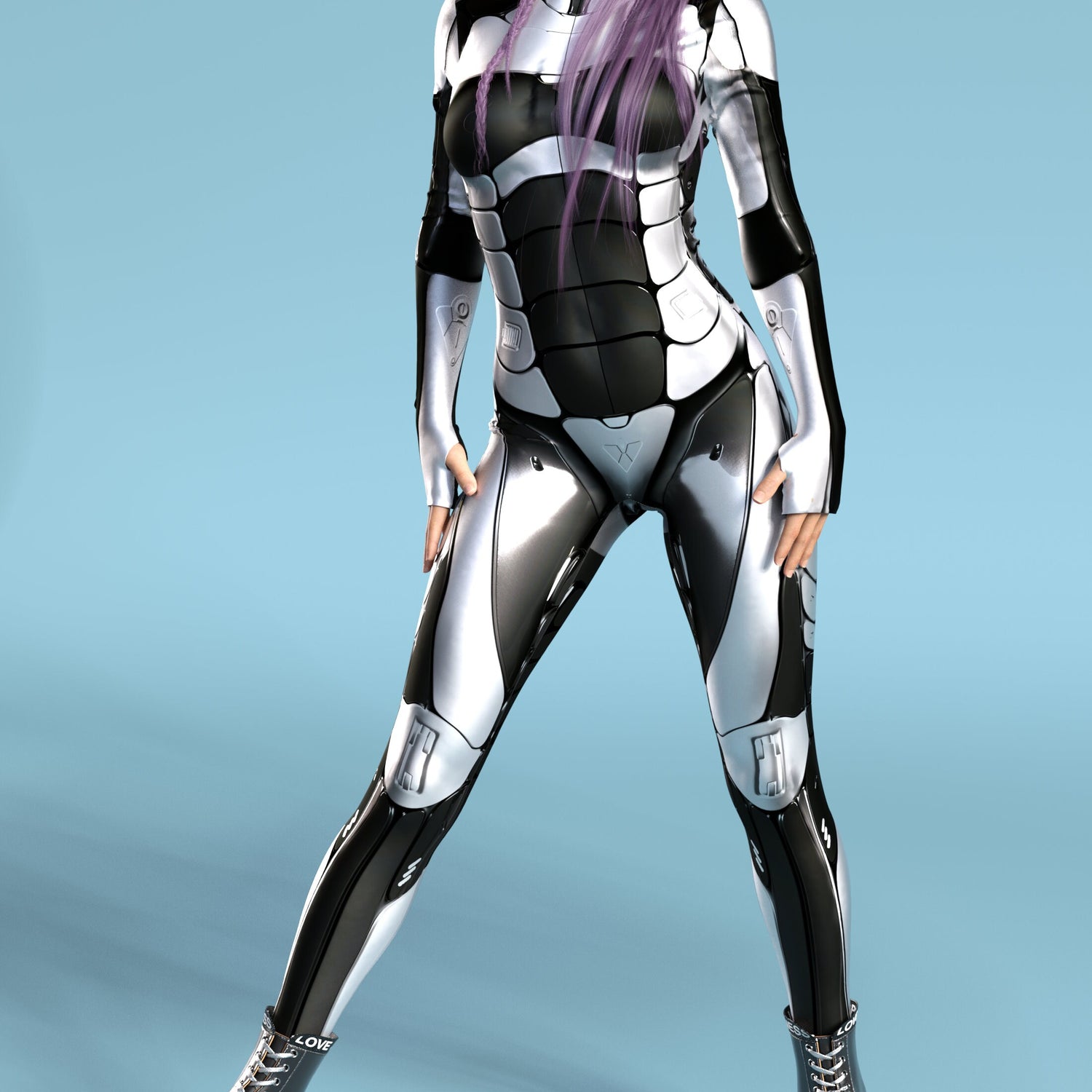 Justice Bot BnW Costume Lycra