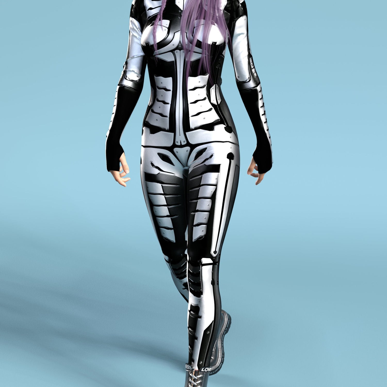 Invader Skin BnW Costume Lycra
