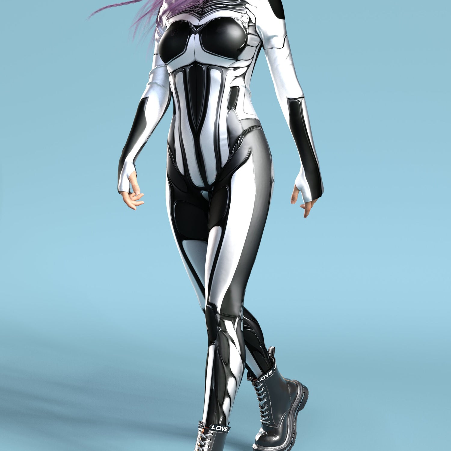 Women MoonSuit BnW Costume