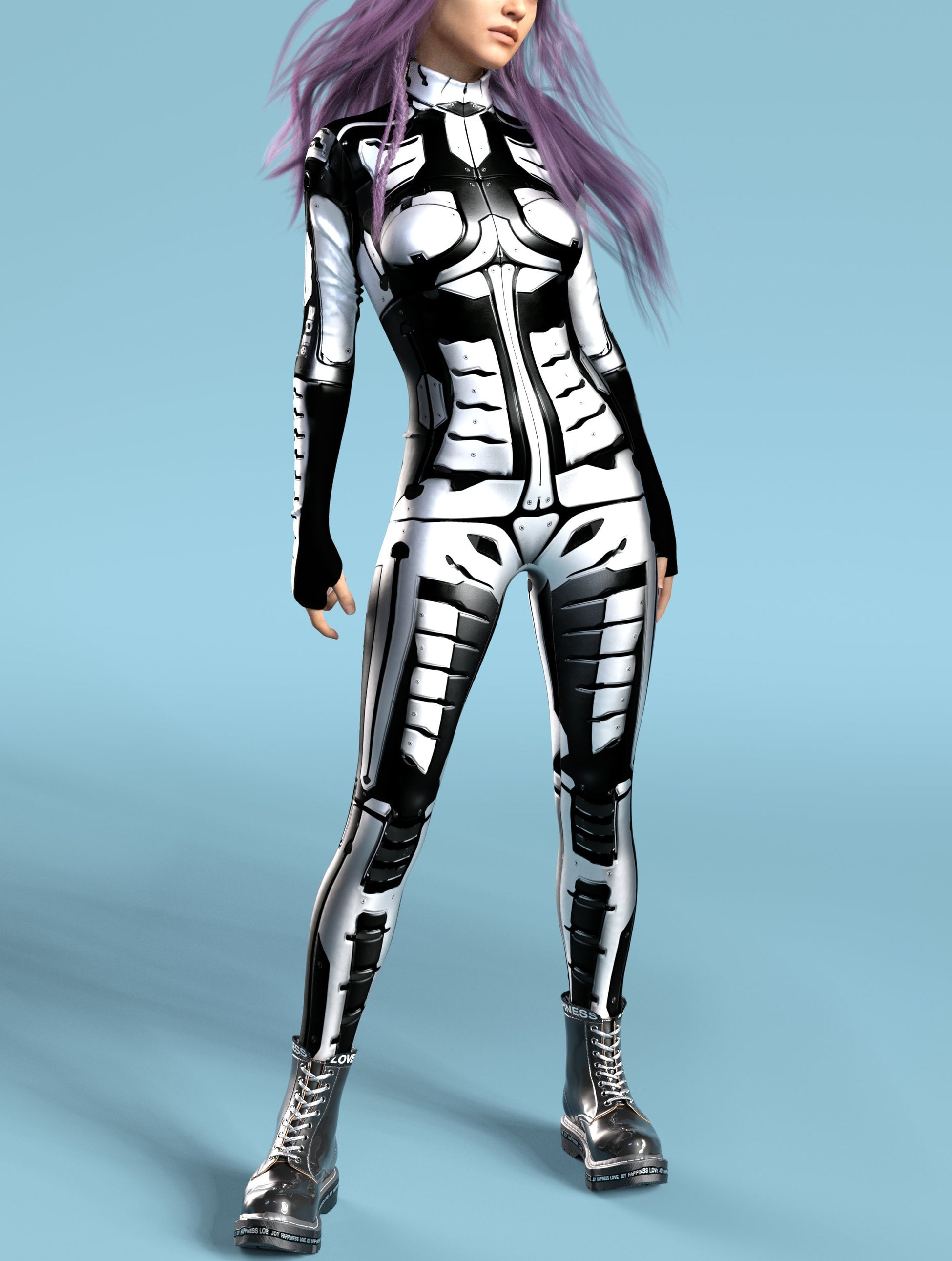 Invader Skin BnW Costume 2