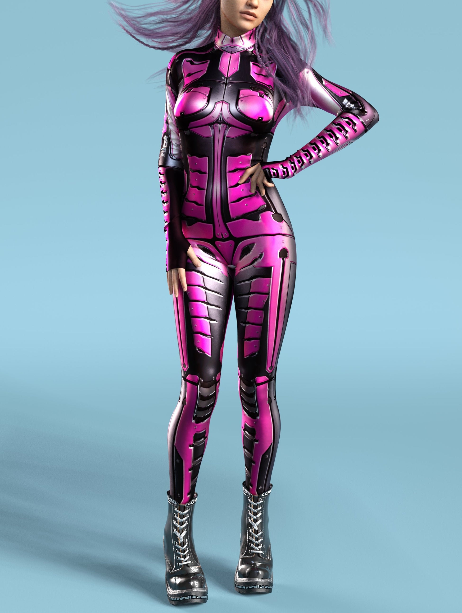 Invader Skin Magenta Costume 2