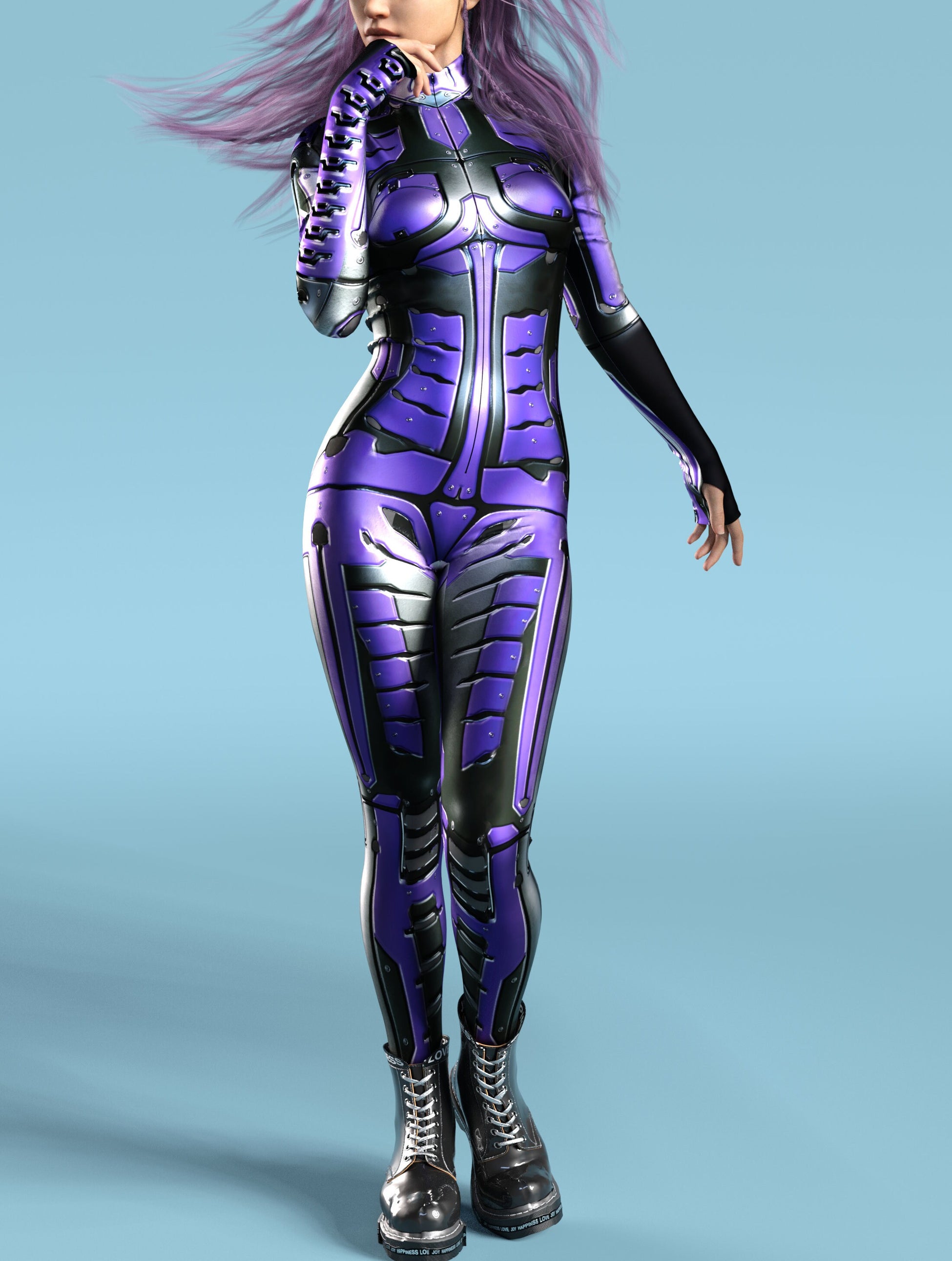 Invader Skin Purple Costume 2