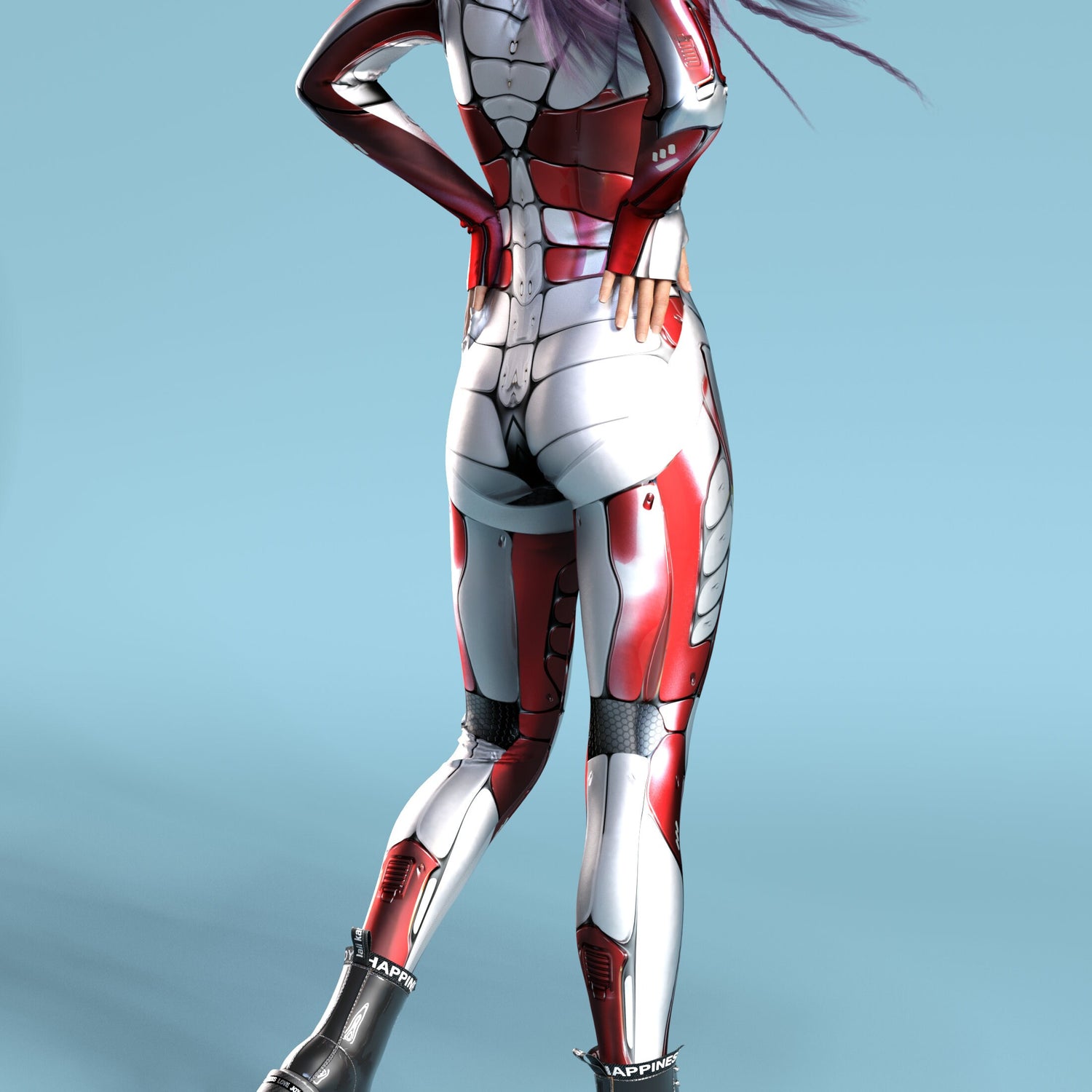 Justice Bot Red Costume 3