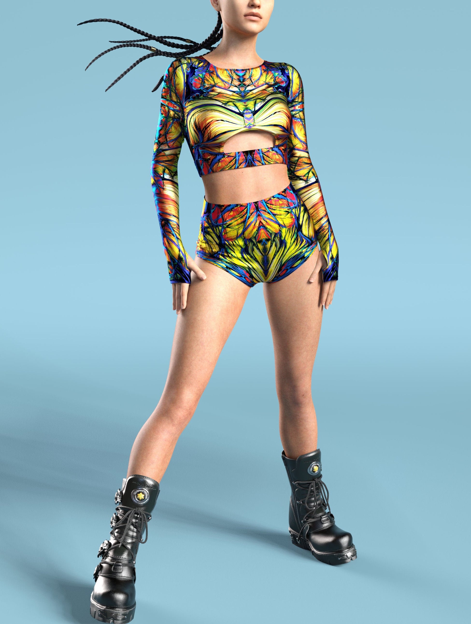 Spinderman High Waist Shorts 1