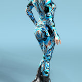 Blue Lace Liquid Costume