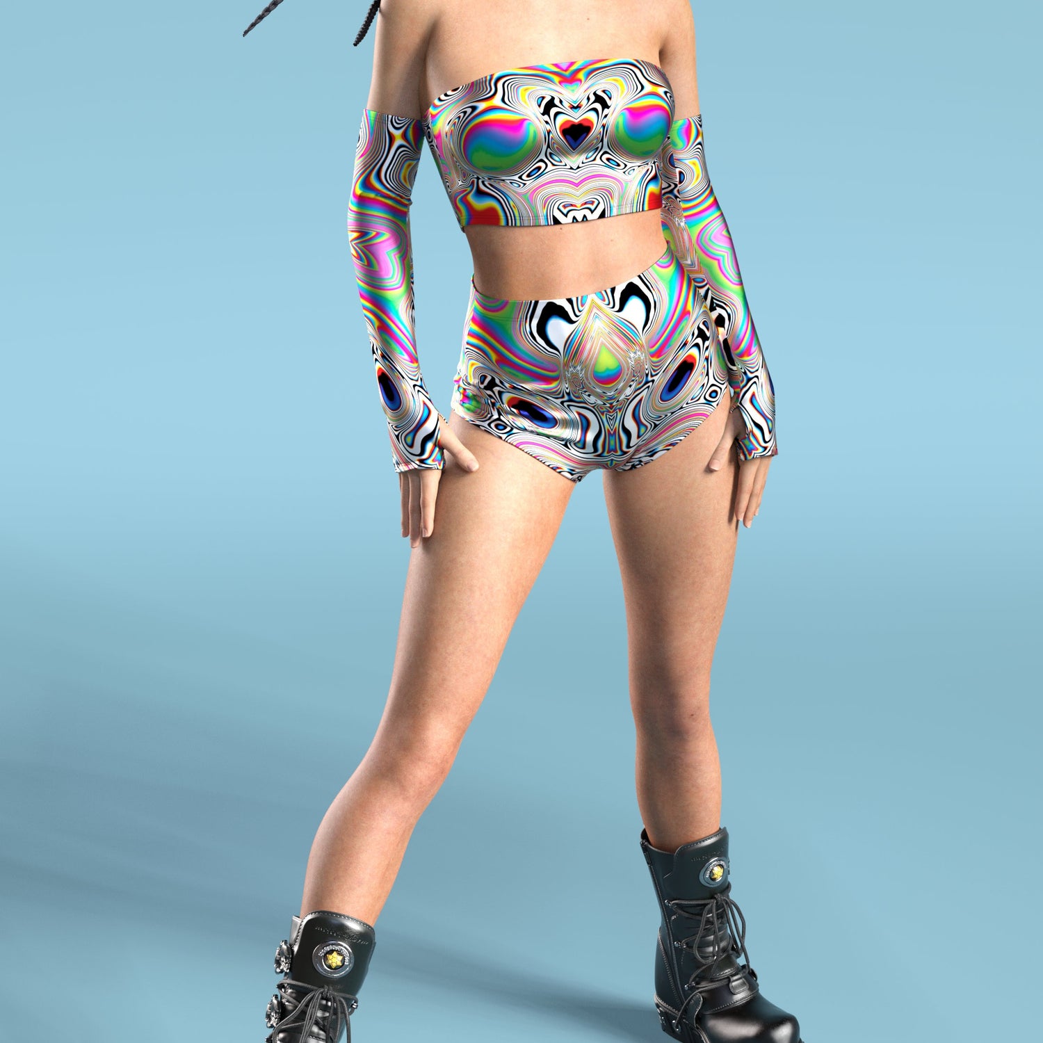 Universe Glitch Tube Top