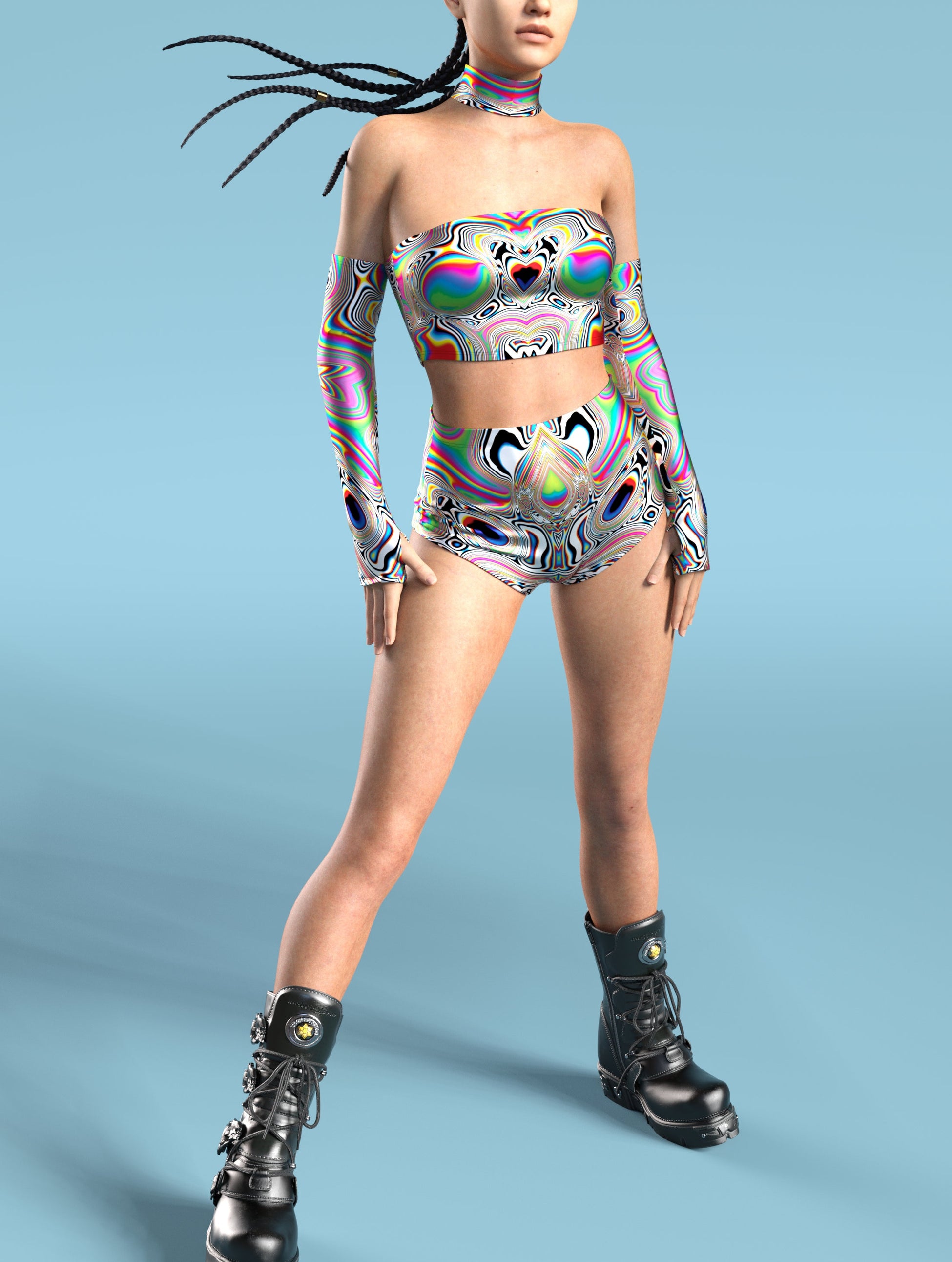 Universe Glitch Tube Top 1