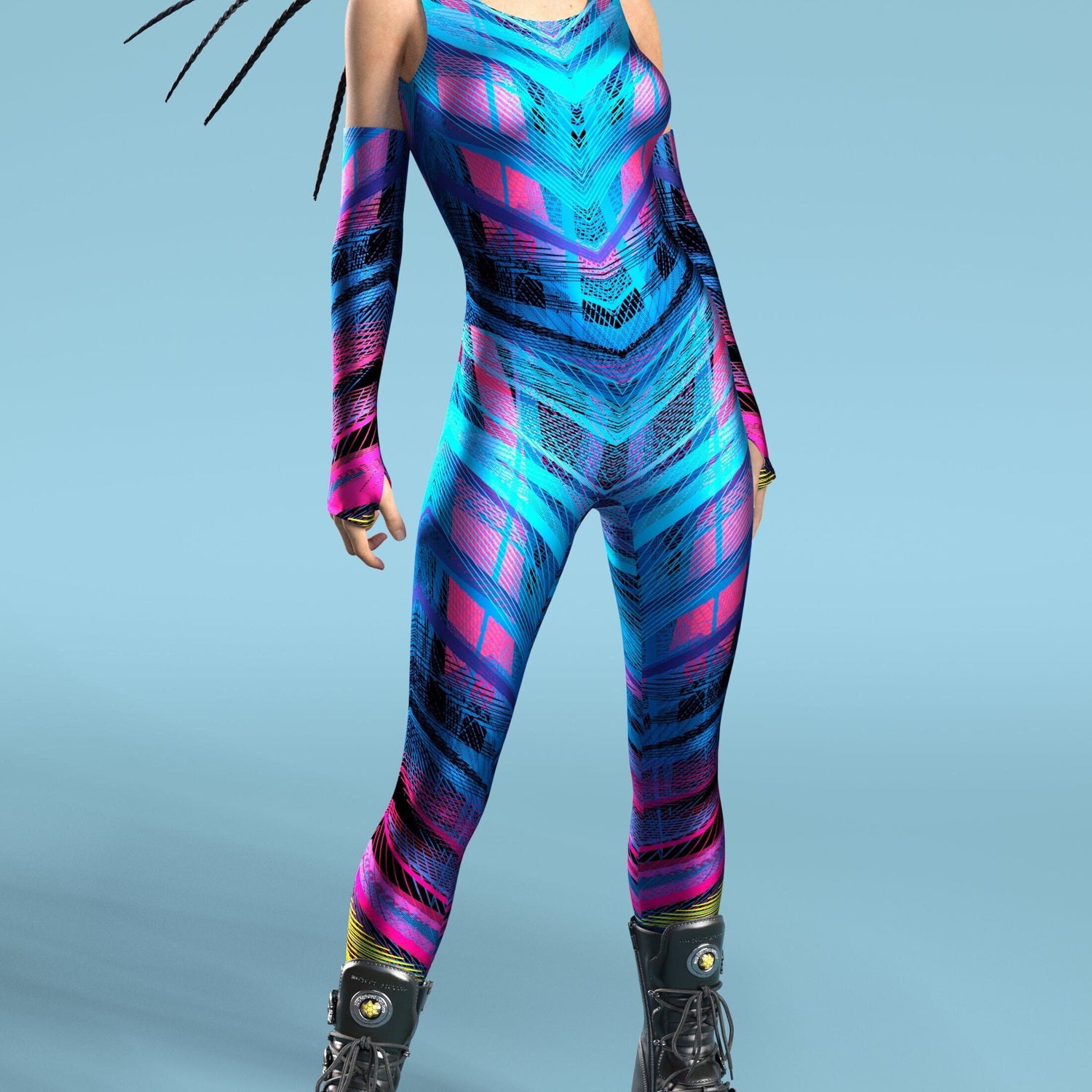 Vec 4 Vans Catsuit Sleeveless Blue