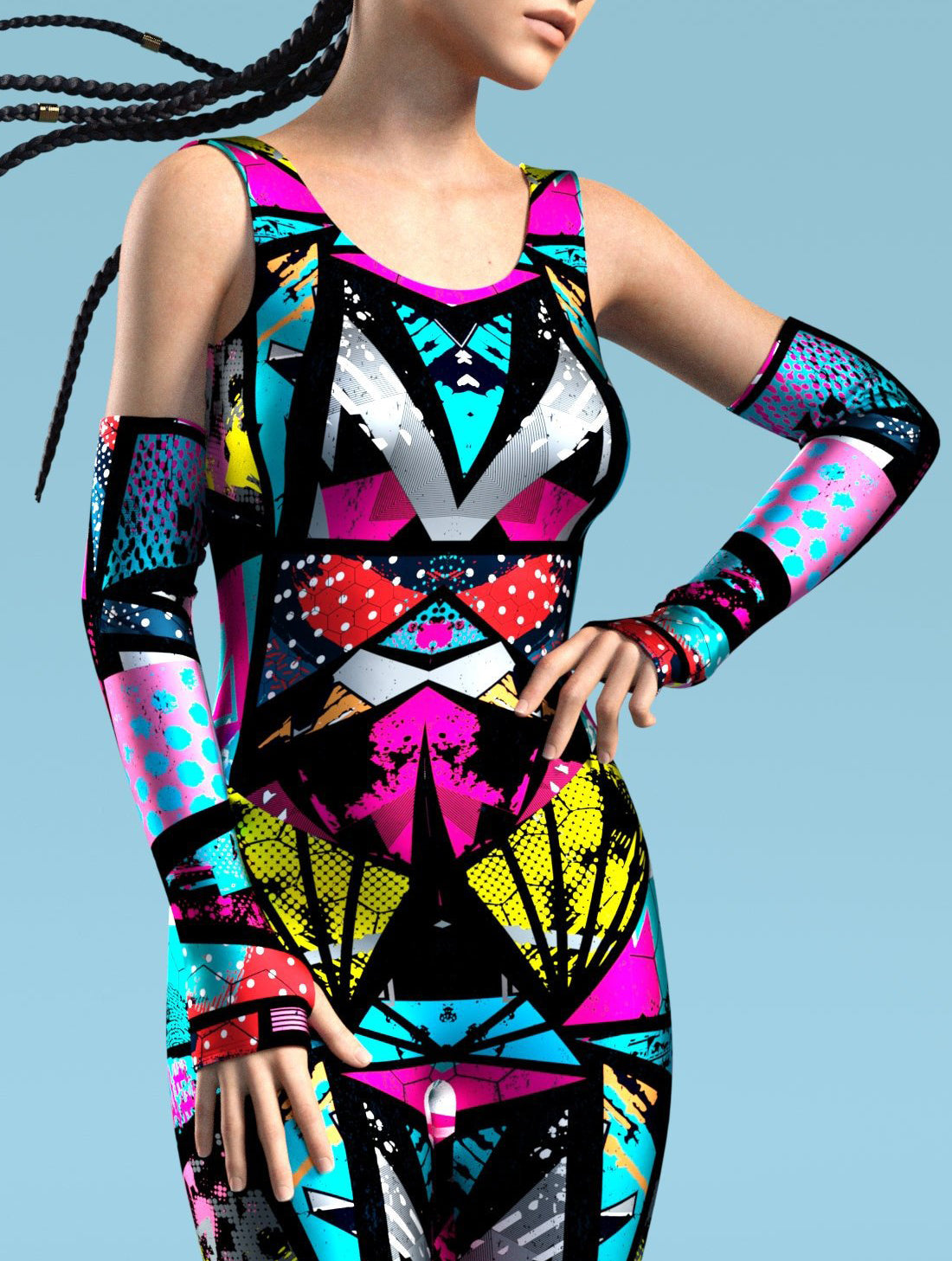 Cyber City Vans Catsuit Sleeveless 1