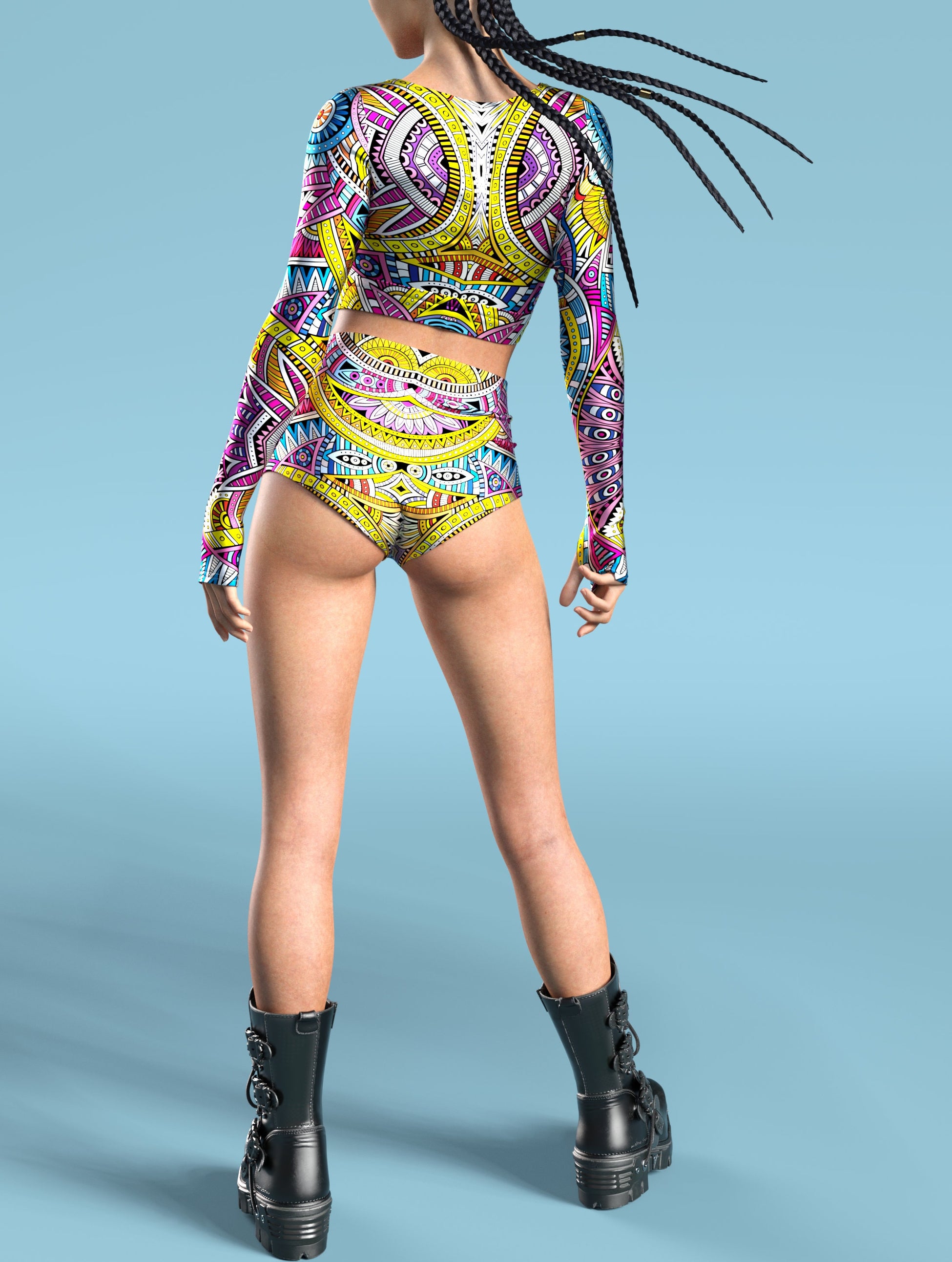 Flowers Boho Long Belt Top 2