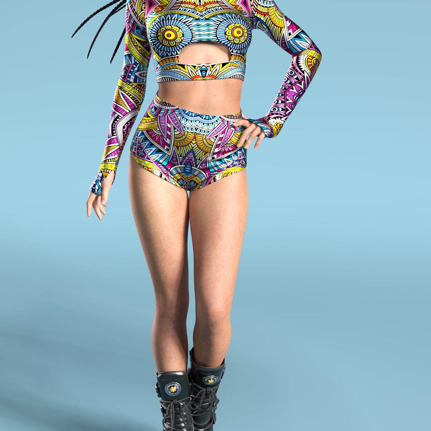 Flowers Boho Long Set Club