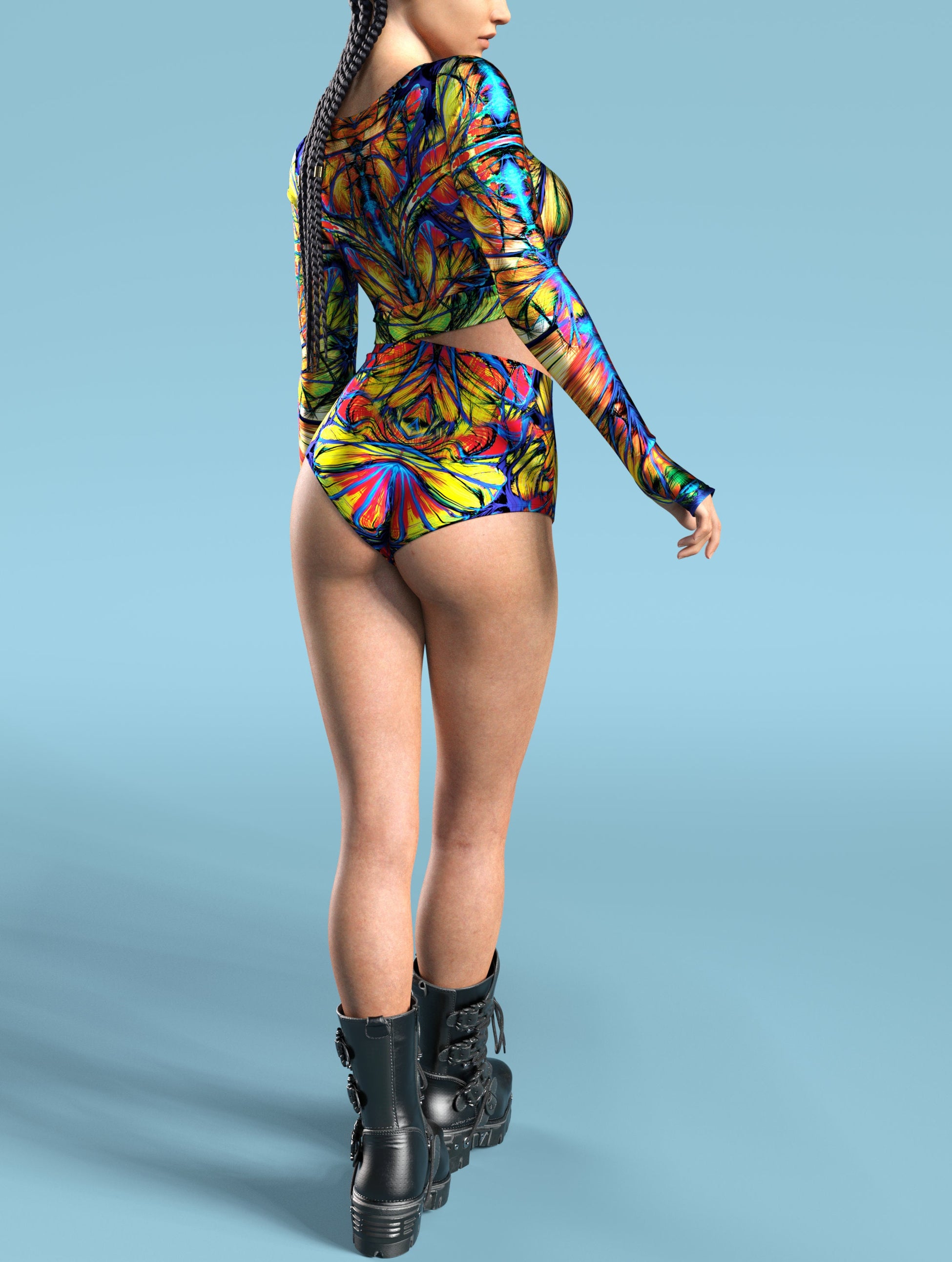 Spinderman High Waist Shorts 2