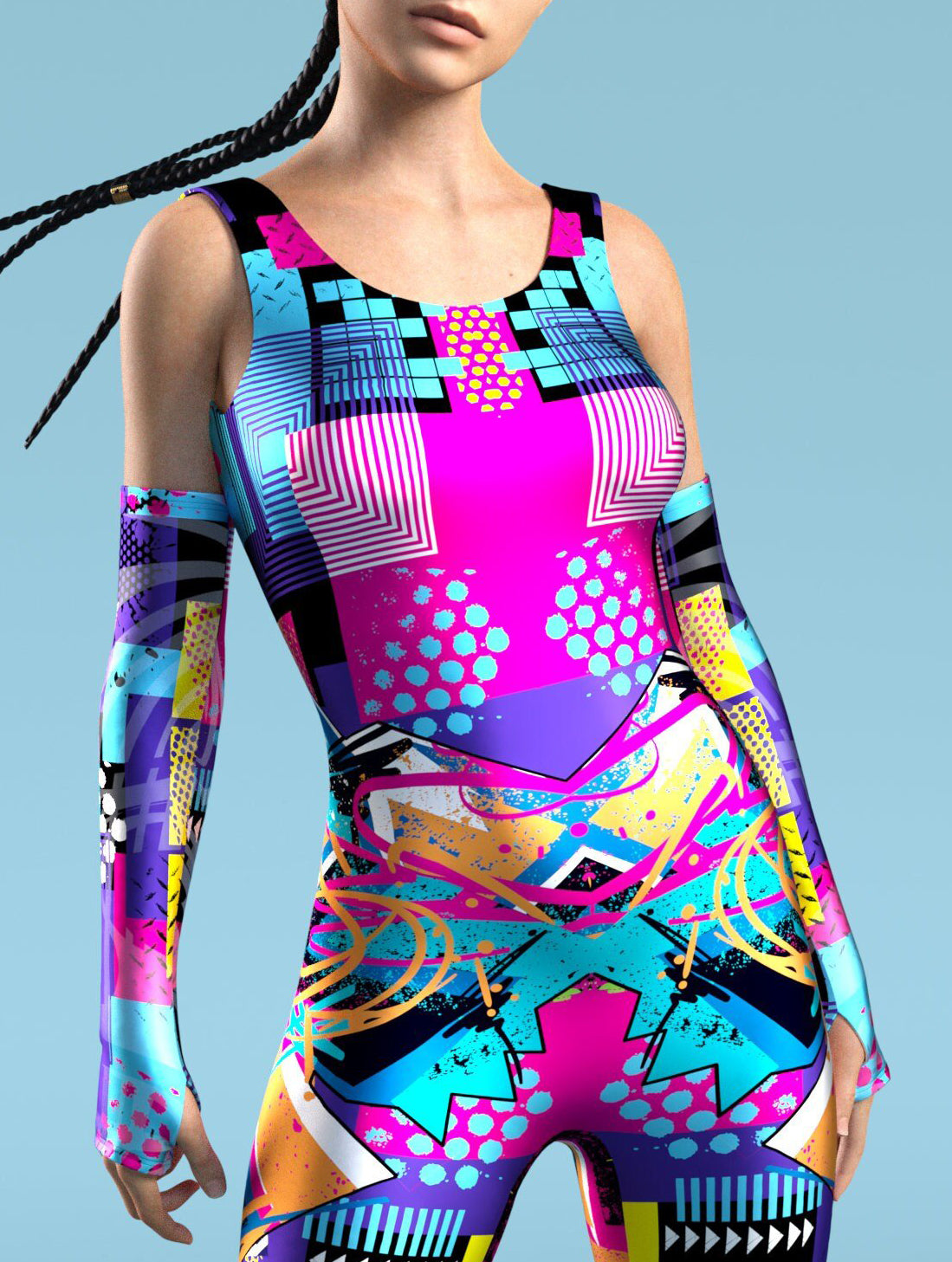 Pop Art One Vans Catsuit Sleeveless 1