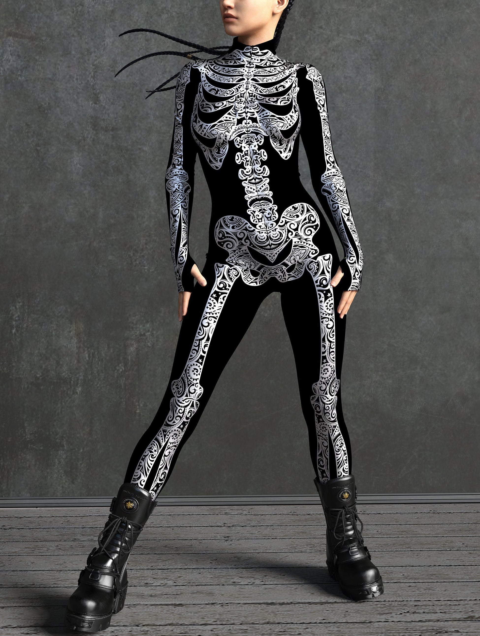 La Muerte White Skeleton Costume 2
