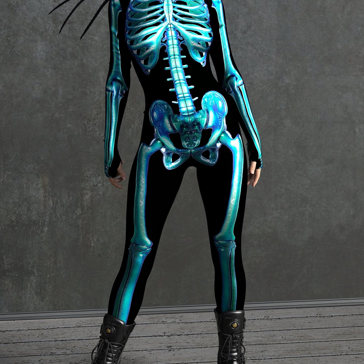 Blue Candy Skeleton Costume Blue
