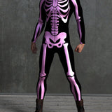 Pink Bossy Skeleton Male Costume