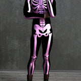 Pink Bossy Skeleton Male Costume