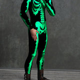 Green Goosebumps Skeleton Male Costume