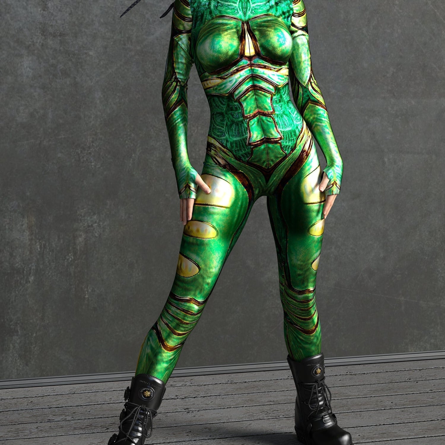 Saturated Moth Lady Costume Green
