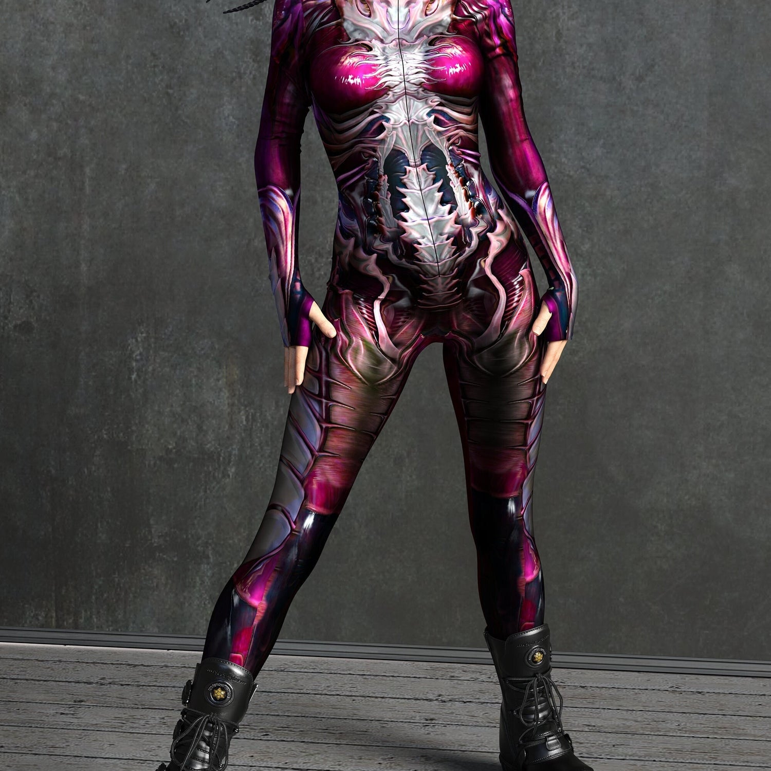 Lucid Alien Magenta Costume Pink