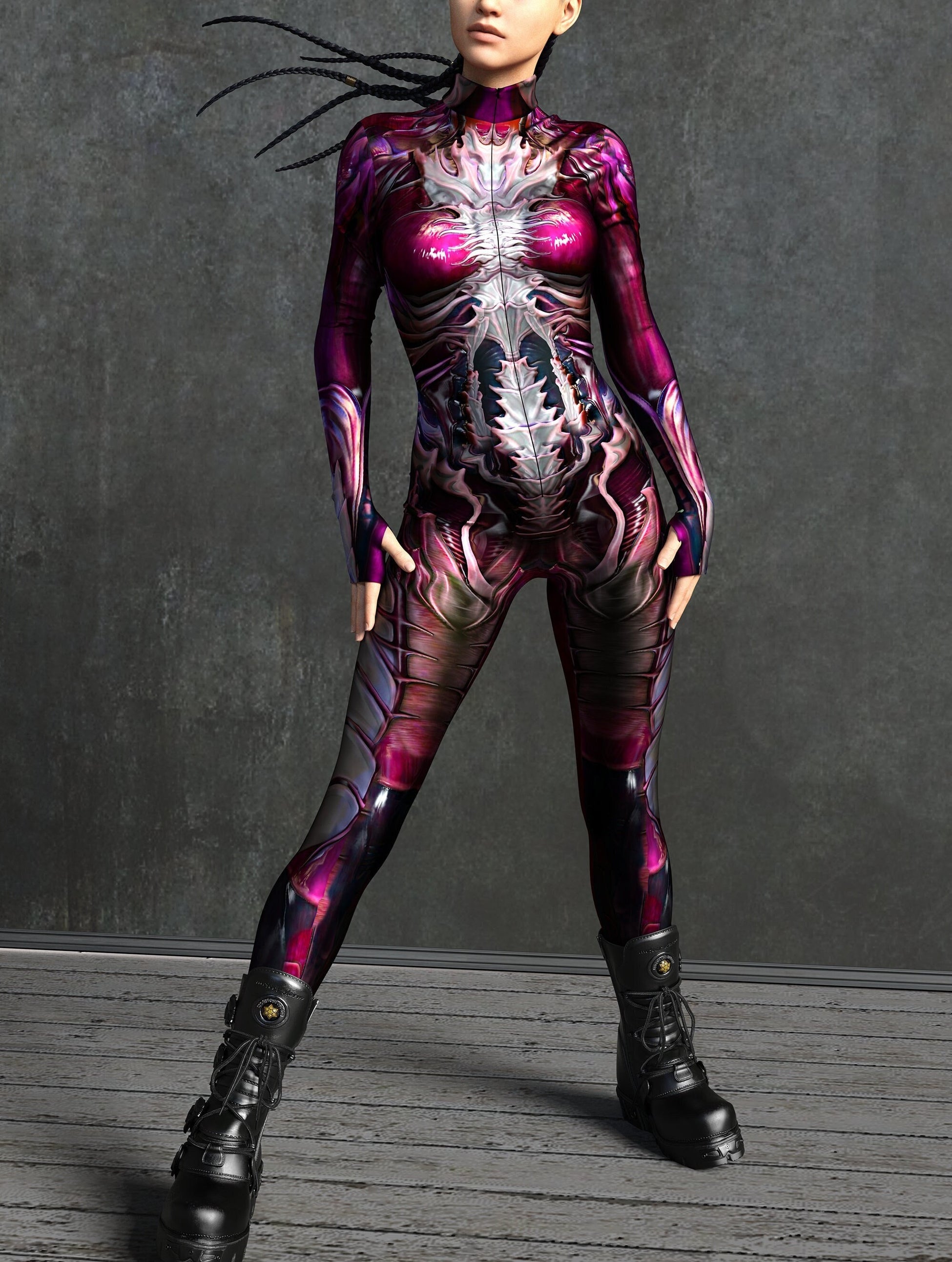 Lucid Alien Magenta Costume 2
